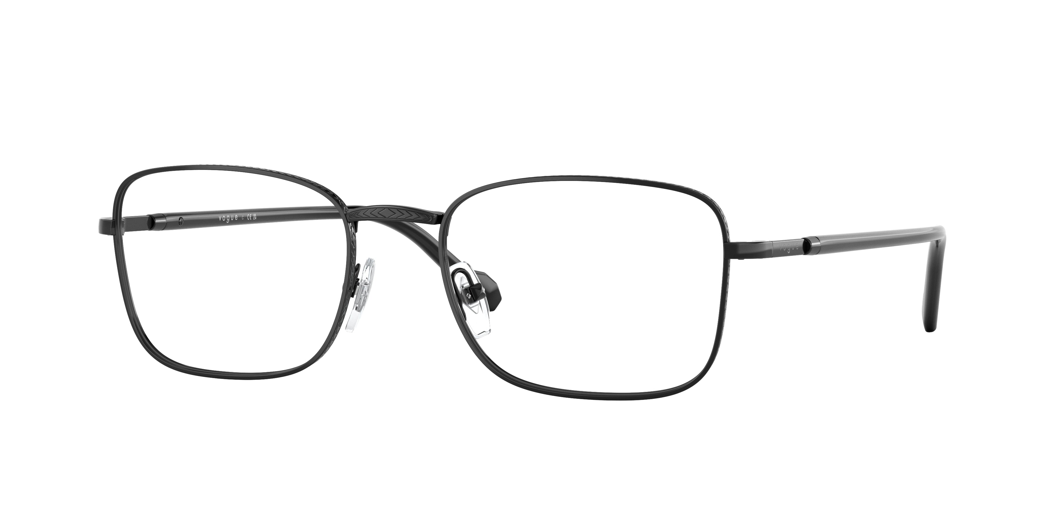 Vogue VO4258 Rectangle Eyeglasses  352-Black 54-145-19 - Color Map Black