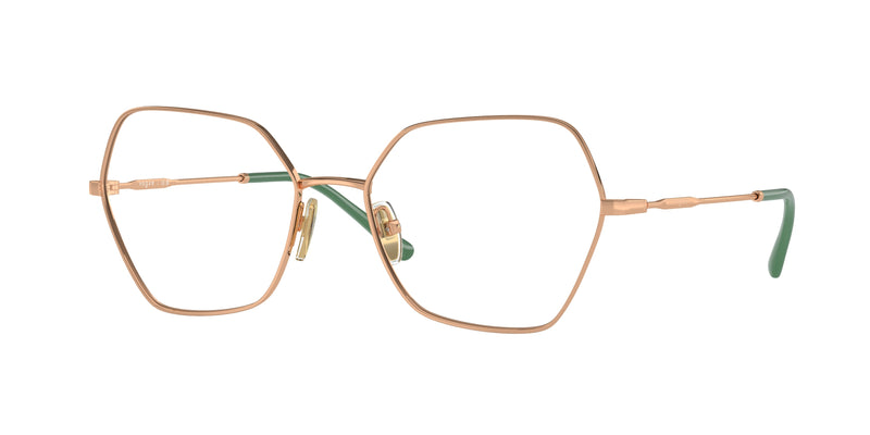 Vogue VO4281 Irregular Eyeglasses  5152-Rose Gold 54-140-17 - Color Map Gold