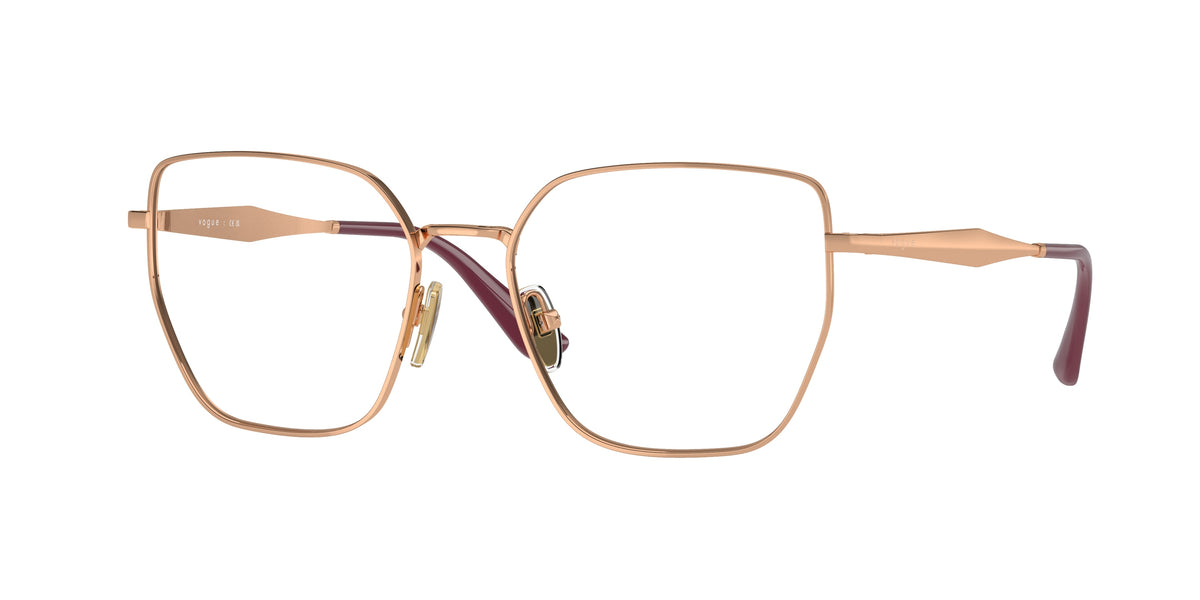 Vogue VO4283 Irregular Eyeglasses  5152-Rose Gold 53-140-17 - Color Map Gold