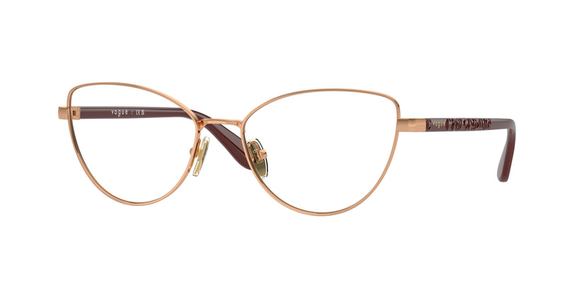 Vogue VO4285 Cat Eye Eyeglasses  5152-Rose Gold 55-135-17 - Color Map Gold