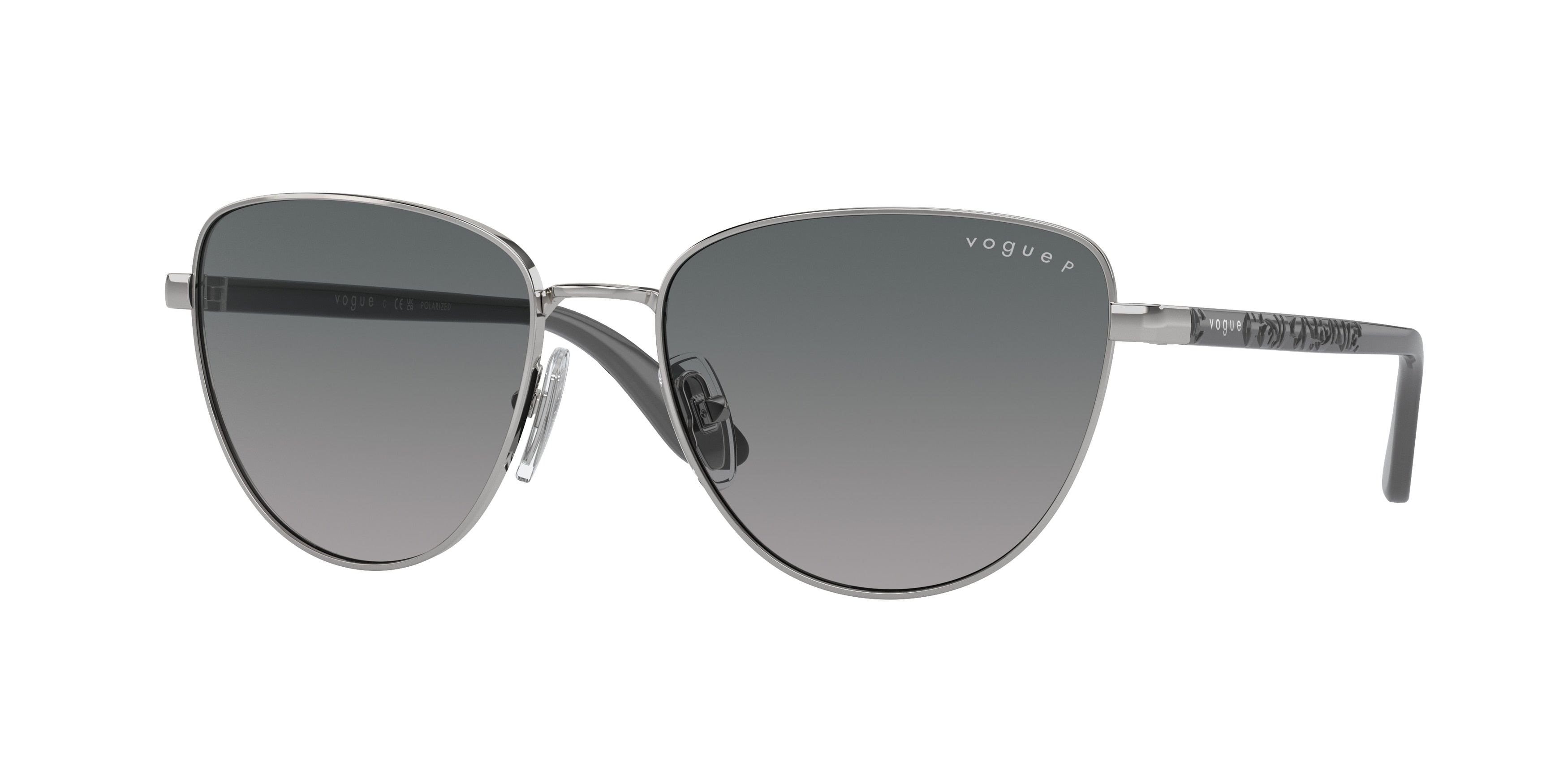 Vogue VO4286S Cat Eye Sunglasses  323/8S-Silver 56-135-17 - Color Map Silver