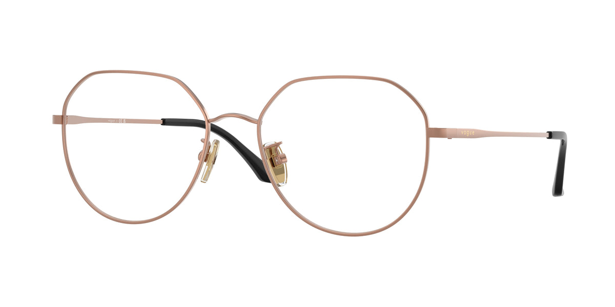 Vogue VO4301D Irregular Eyeglasses  5075-Matte Rose Gold 55-145-18 - Color Map Gold