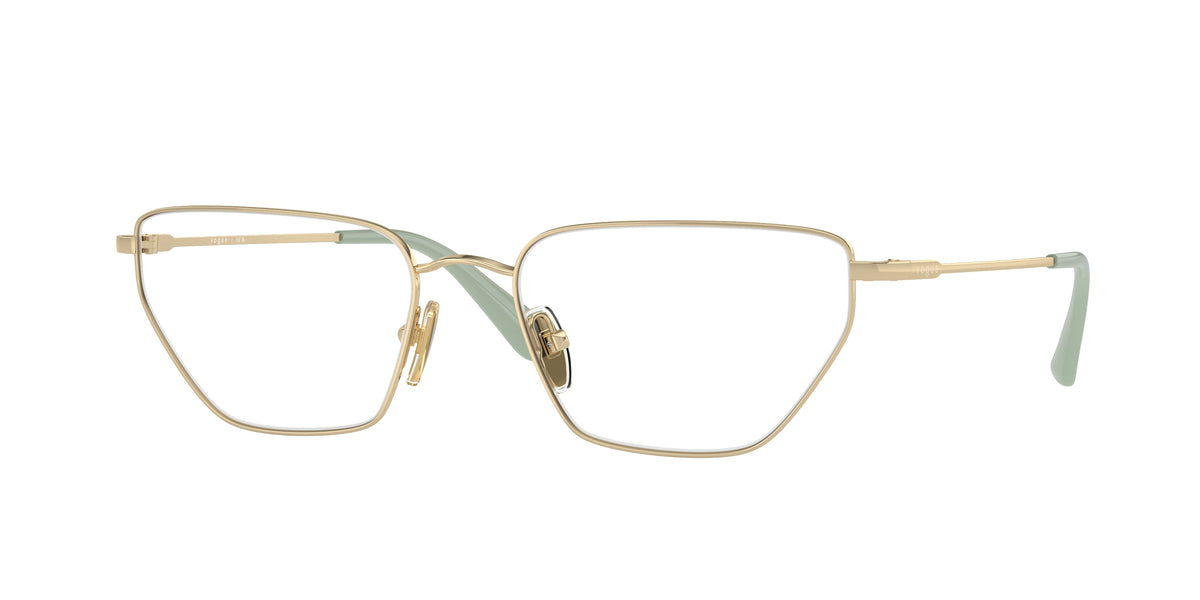 Vogue VO4317 Irregular Eyeglasses  848-Pale Gold 56-135-18 - Color Map Gold