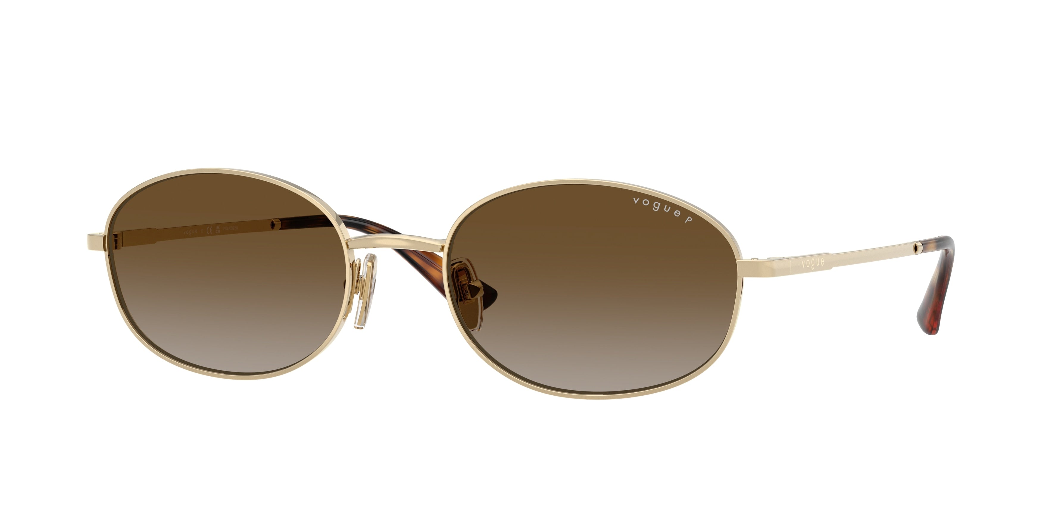 Vogue VO4323S Oval Sunglasses  848/T5-Pale Gold 56-140-20 - Color Map Gold