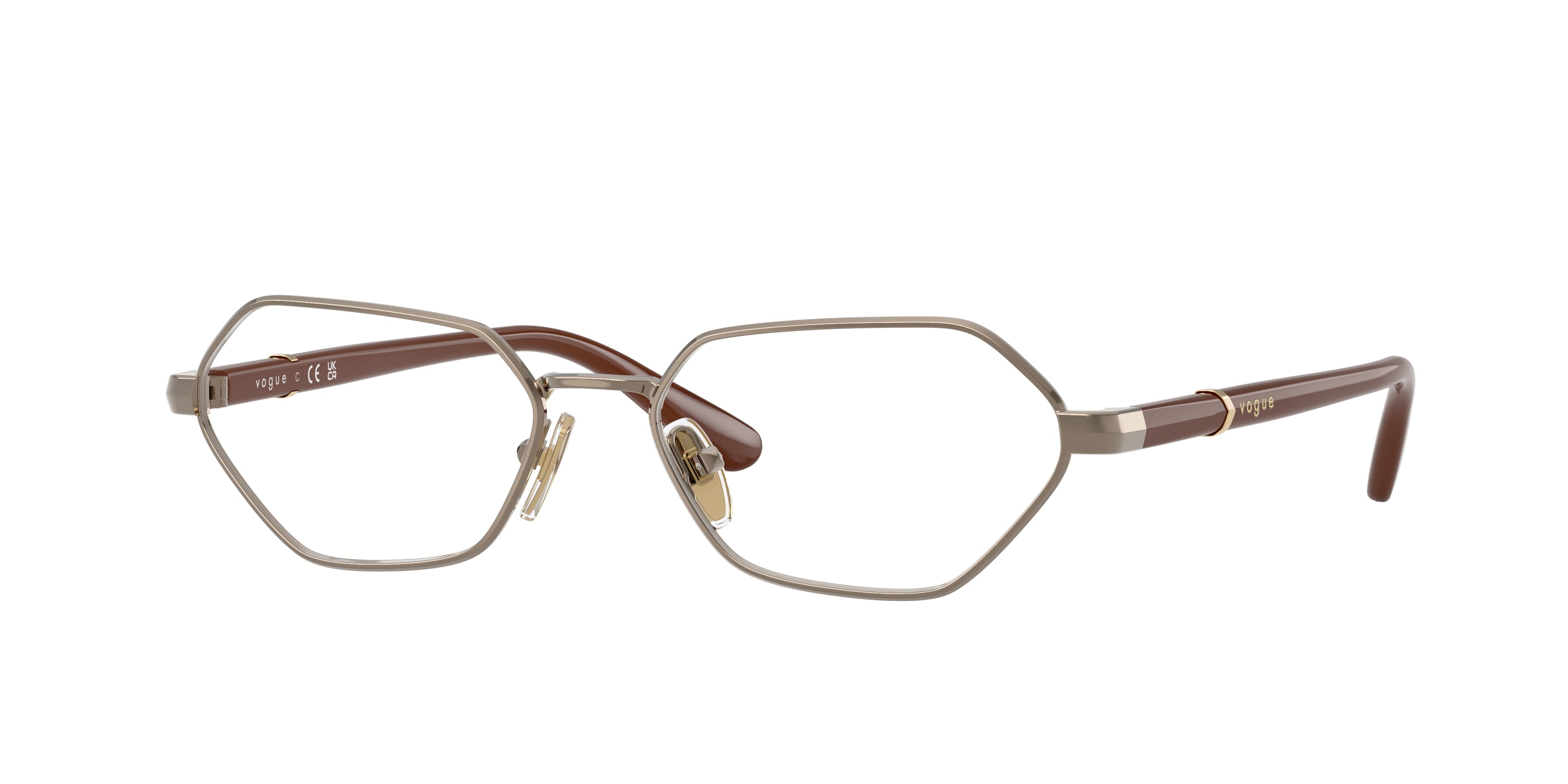 Vogue VO4350 Butterfly Eyeglasses  5138-Light Brown 52-140-16 - Color Map Brown