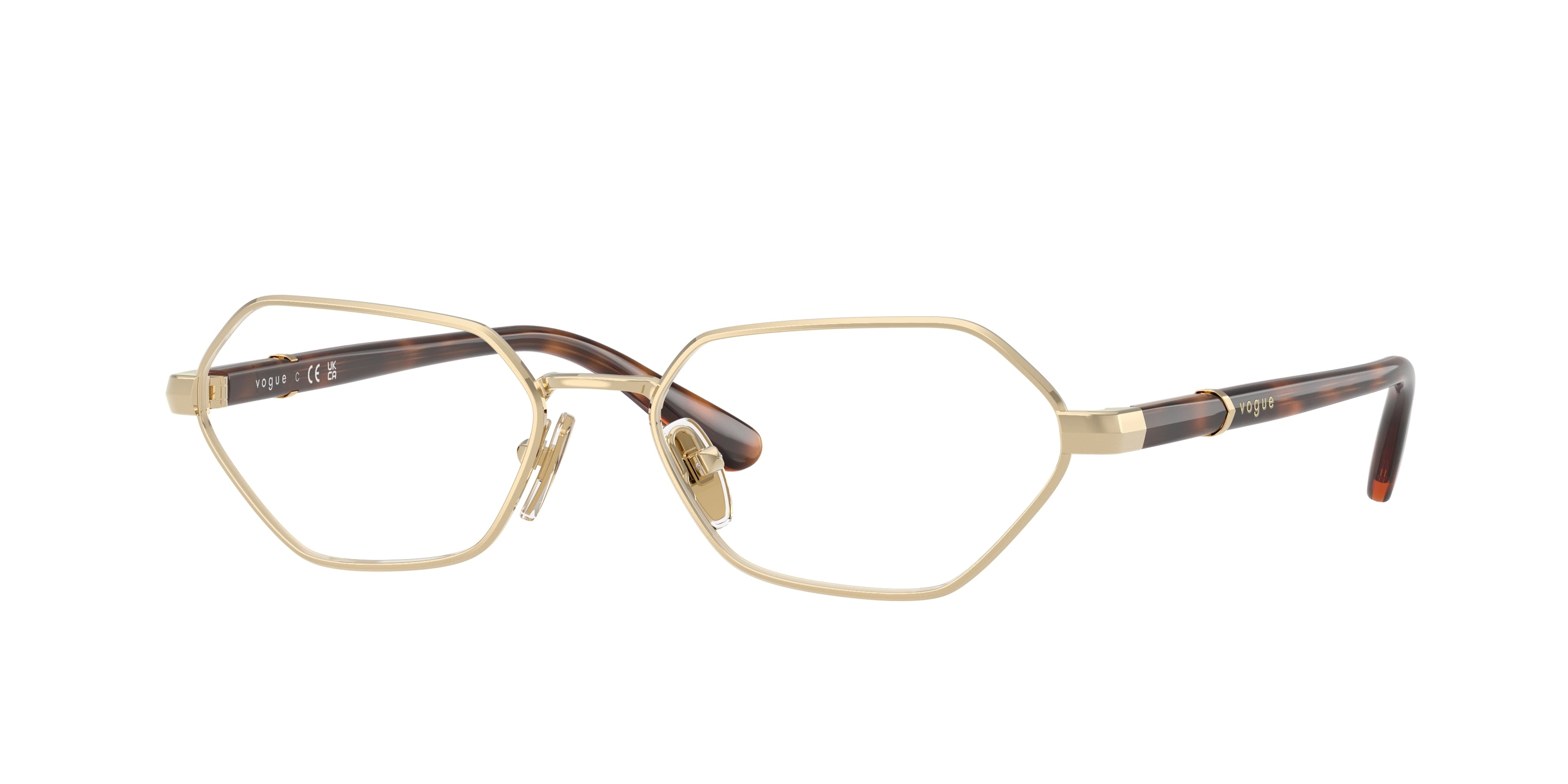 Vogue VO4350 Butterfly Eyeglasses  848-Pale Gold 52-140-16 - Color Map Gold