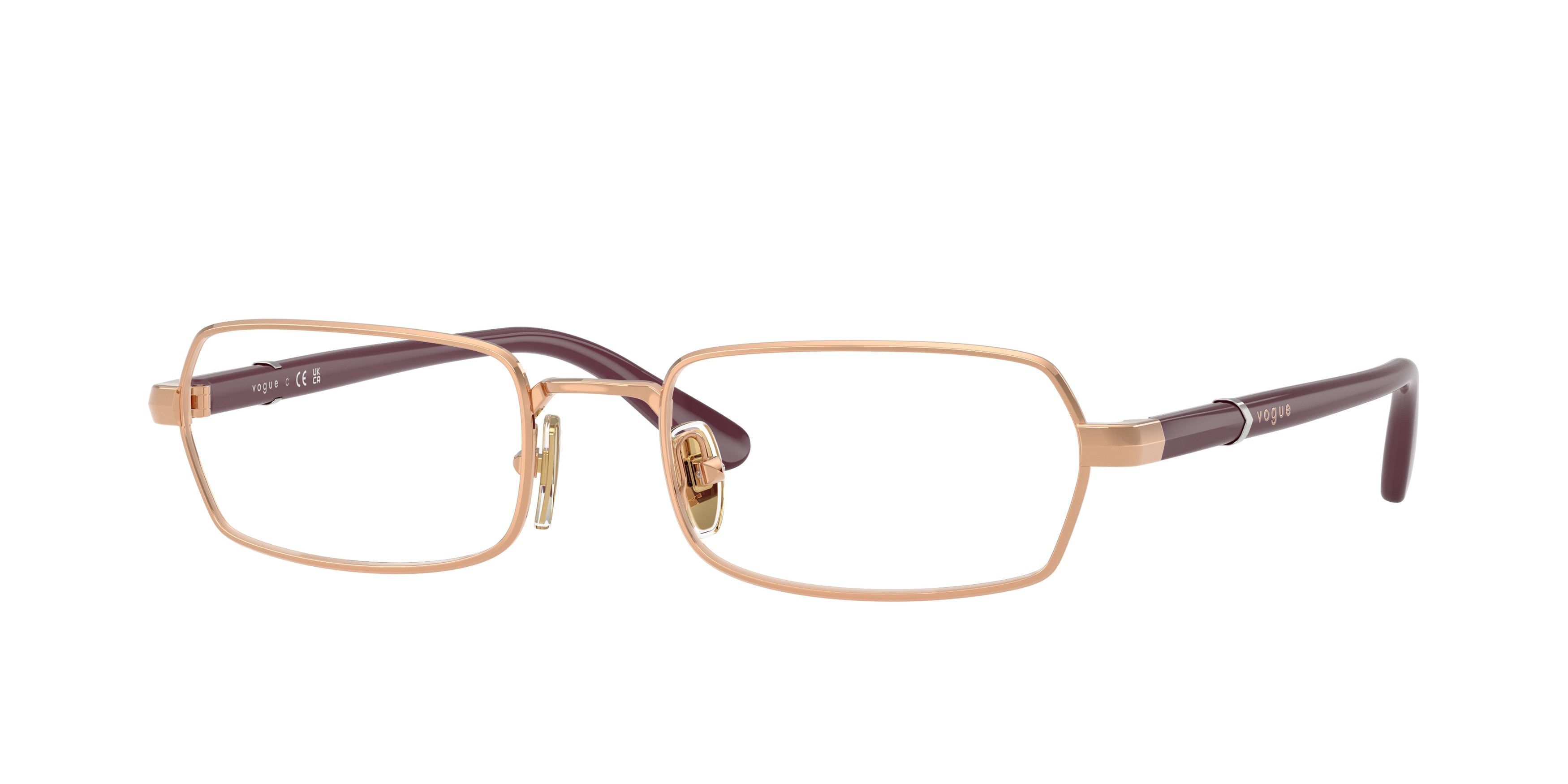 Vogue VO4351 Irregular Eyeglasses for Women — Free Shipping - 51-140-19 / 5152-Rose Gold