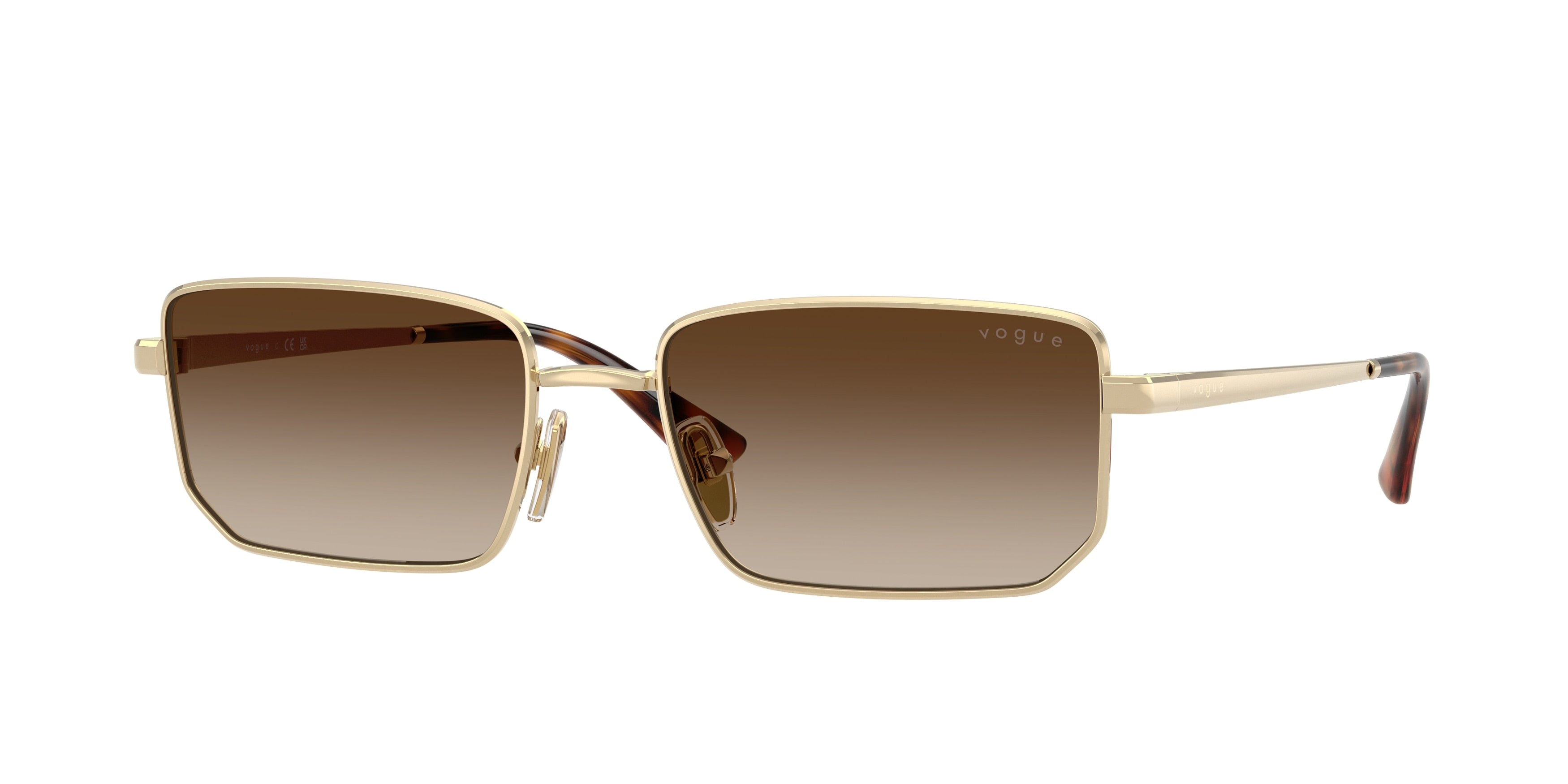 Vogue VO4352S Irregular Sunglasses  848/13-Pale Gold 56-140-18 - Color Map Gold