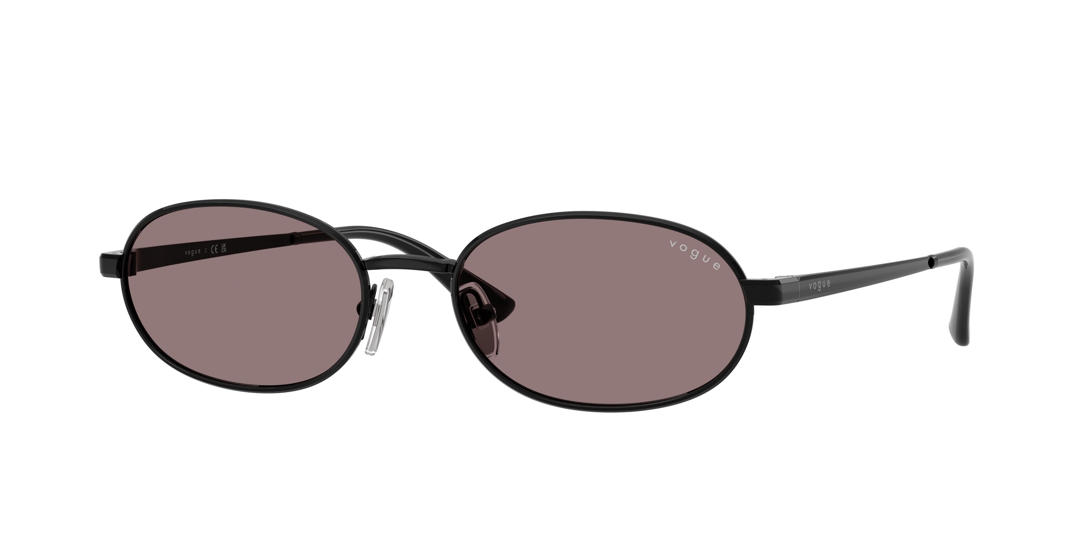 Vogue VO4353S Oval Sunglasses  352/7N-Black 54-140-18 - Color Map Black