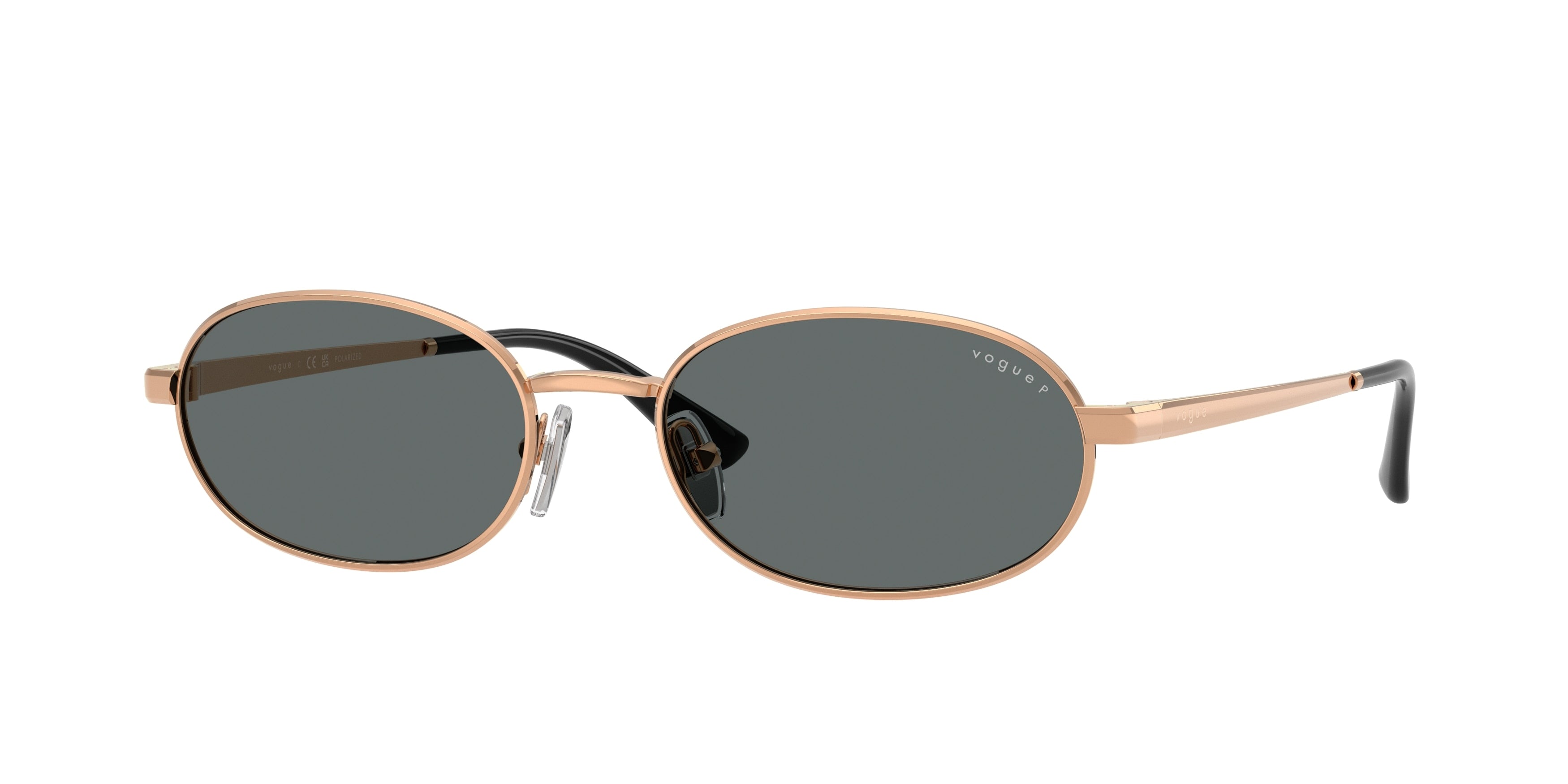 Vogue VO4353S Oval Sunglasses  515281-Rose Gold 54-140-18 - Color Map Gold