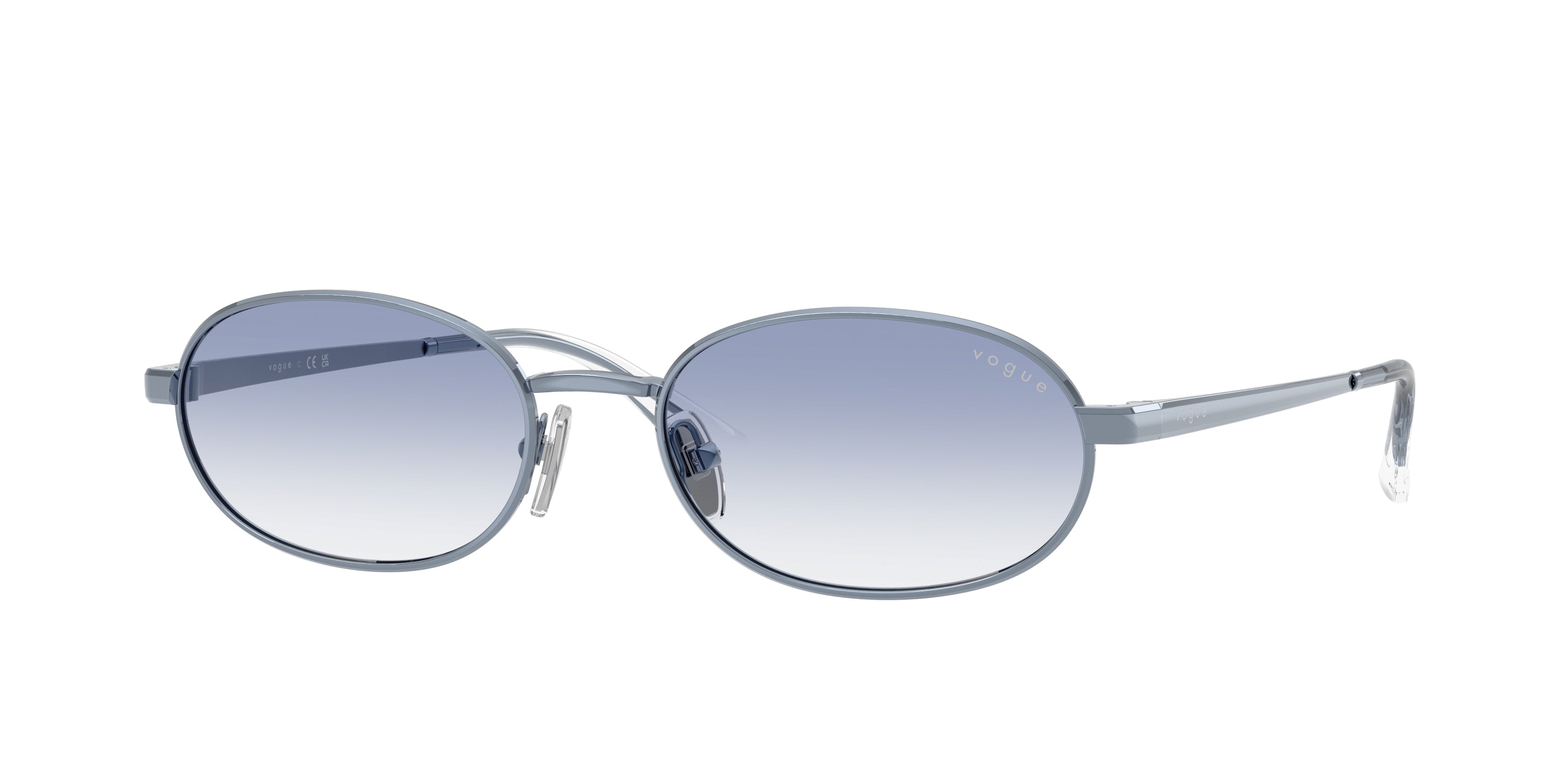 Vogue VO4353S Oval Sunglasses  521419-Light Blue 54-140-18 - Color Map Blue