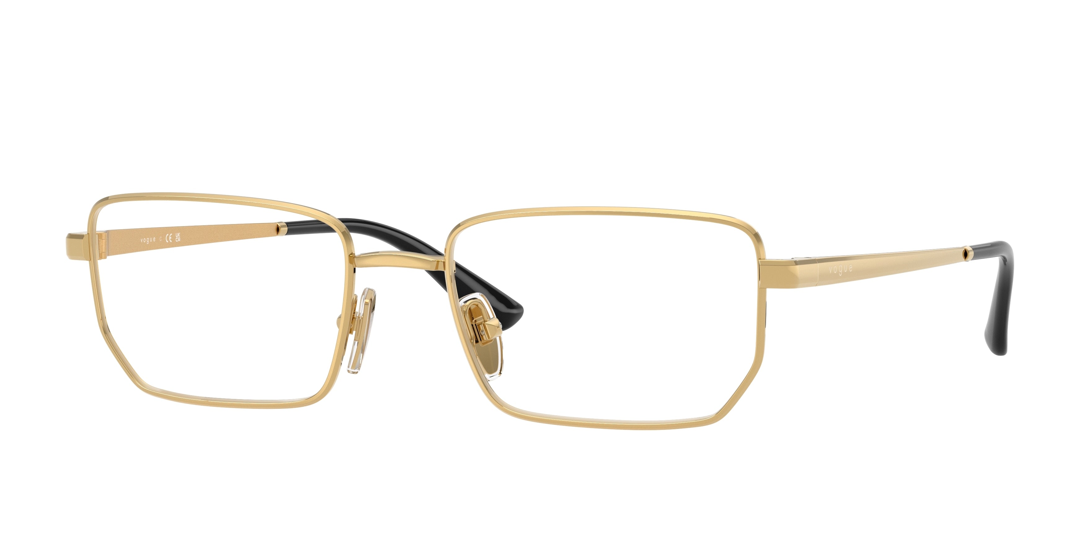 Vogue VO4354 Irregular Eyeglasses  280-Gold 54-140-18 - Color Map Gold