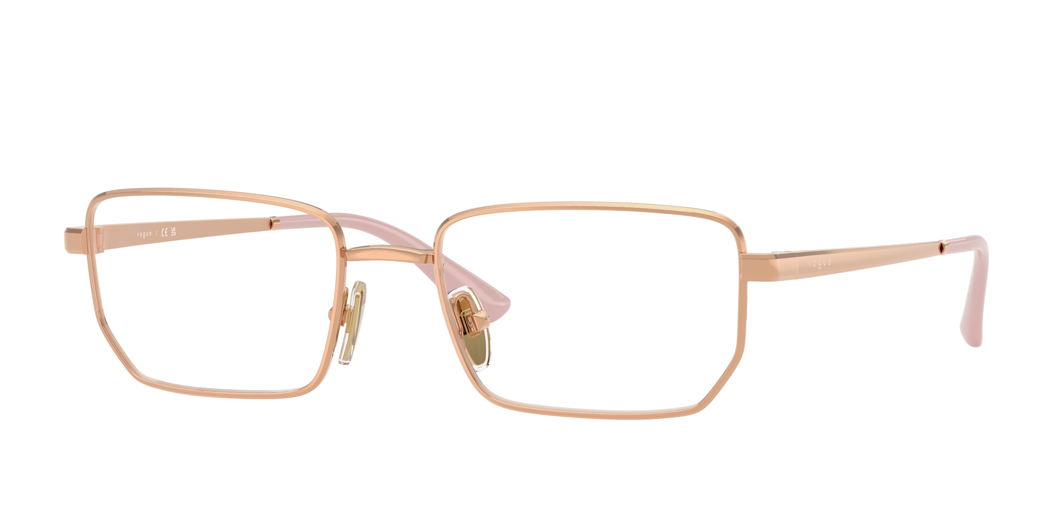 Vogue VO4354 Irregular Eyeglasses  5152-Rose Gold 54-140-18 - Color Map Gold