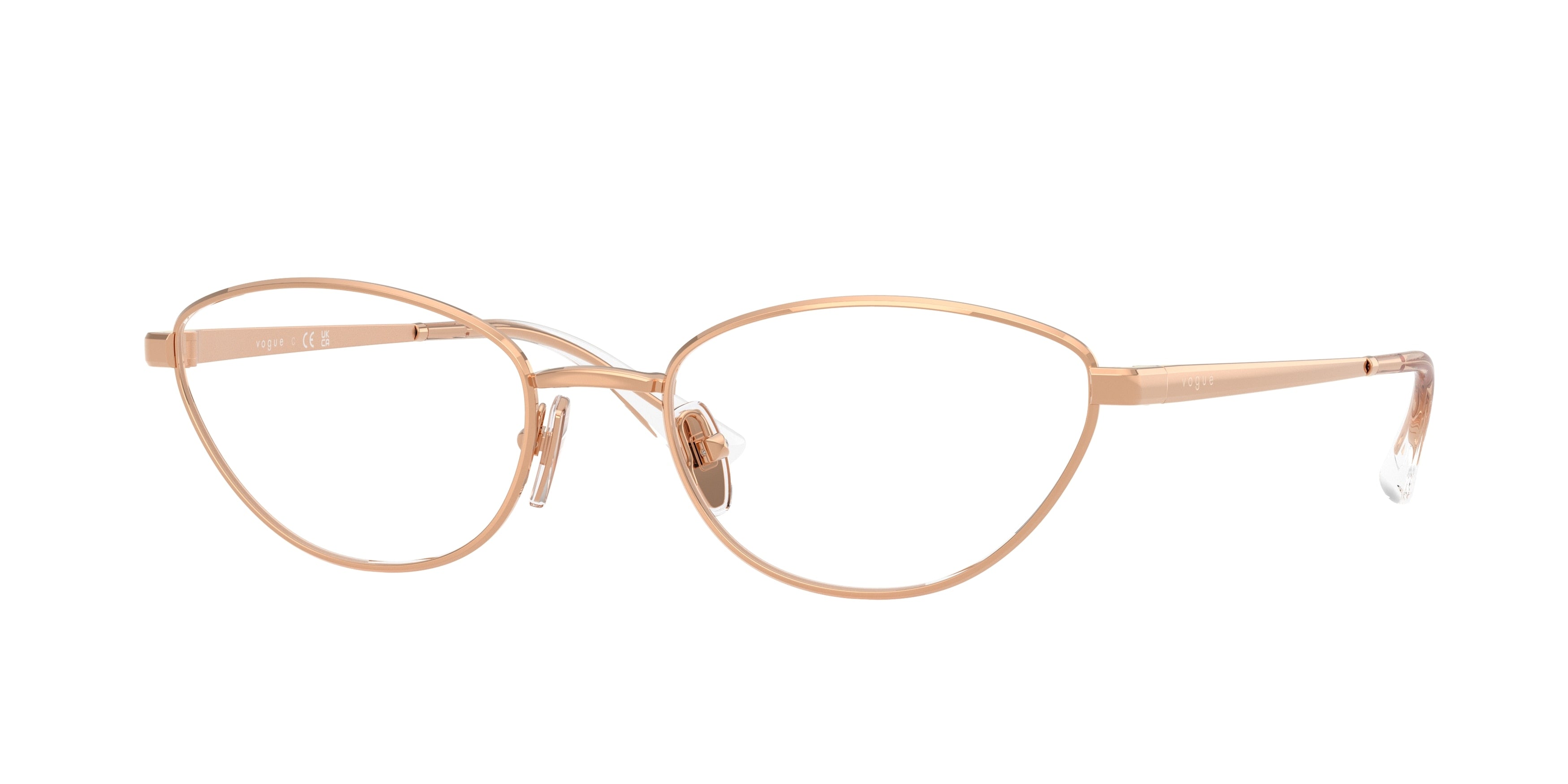 Vogue VO4355 Butterfly Eyeglasses  5152-Rose Gold 54-140-19 - Color Map Gold