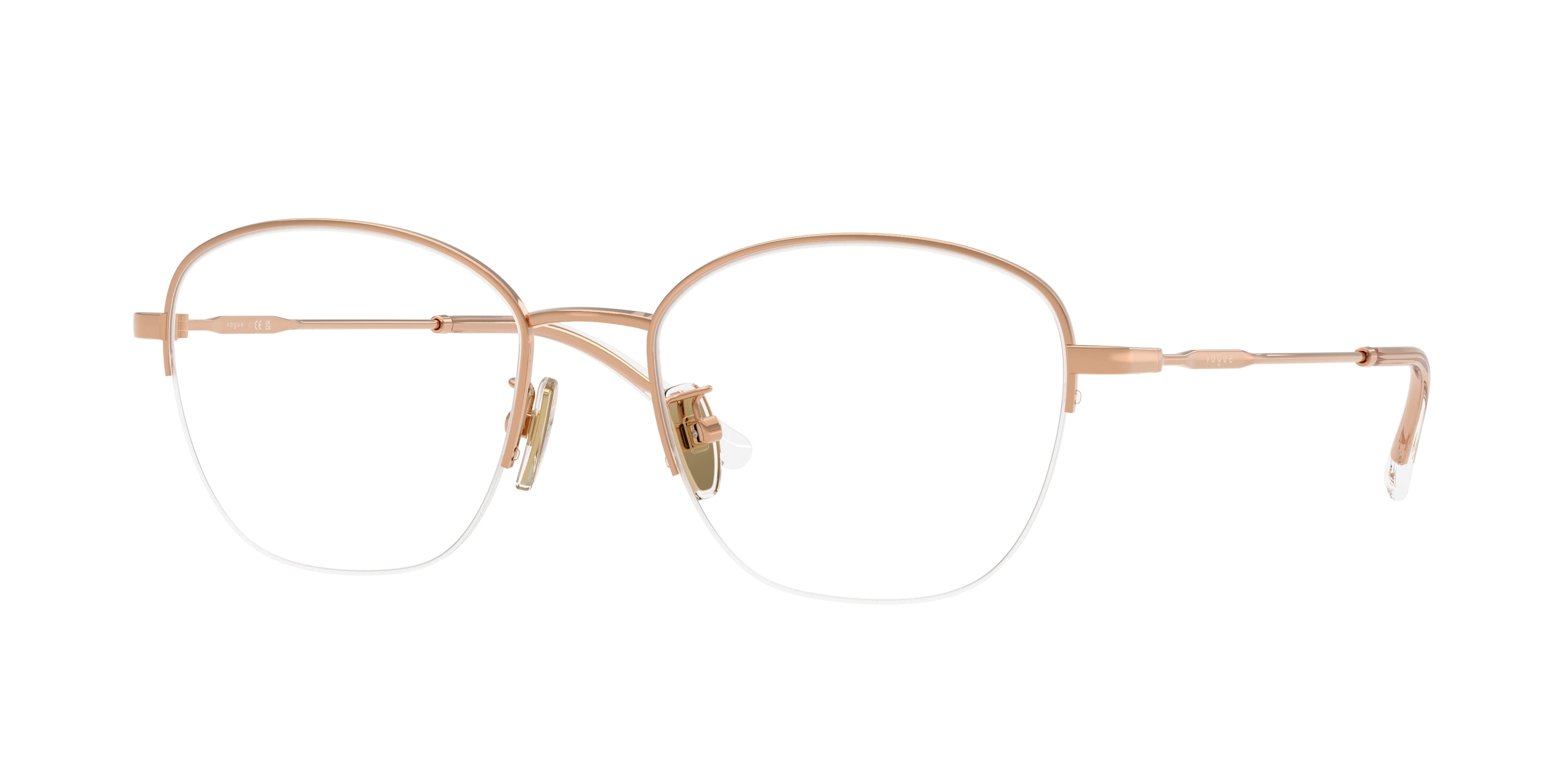 Vogue VO4357D Irregular Eyeglasses  5152-Rose Gold 53-145-18 - Color Map Gold