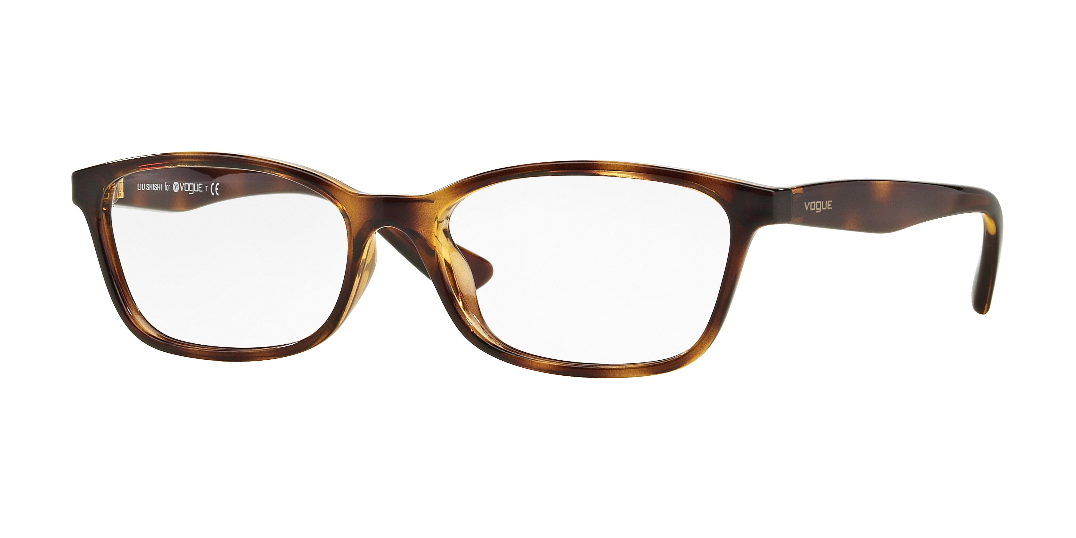 Vogue VO5024D Pillow Eyeglasses  W656-Dark Havana 53-140-16 - Color Map Brown