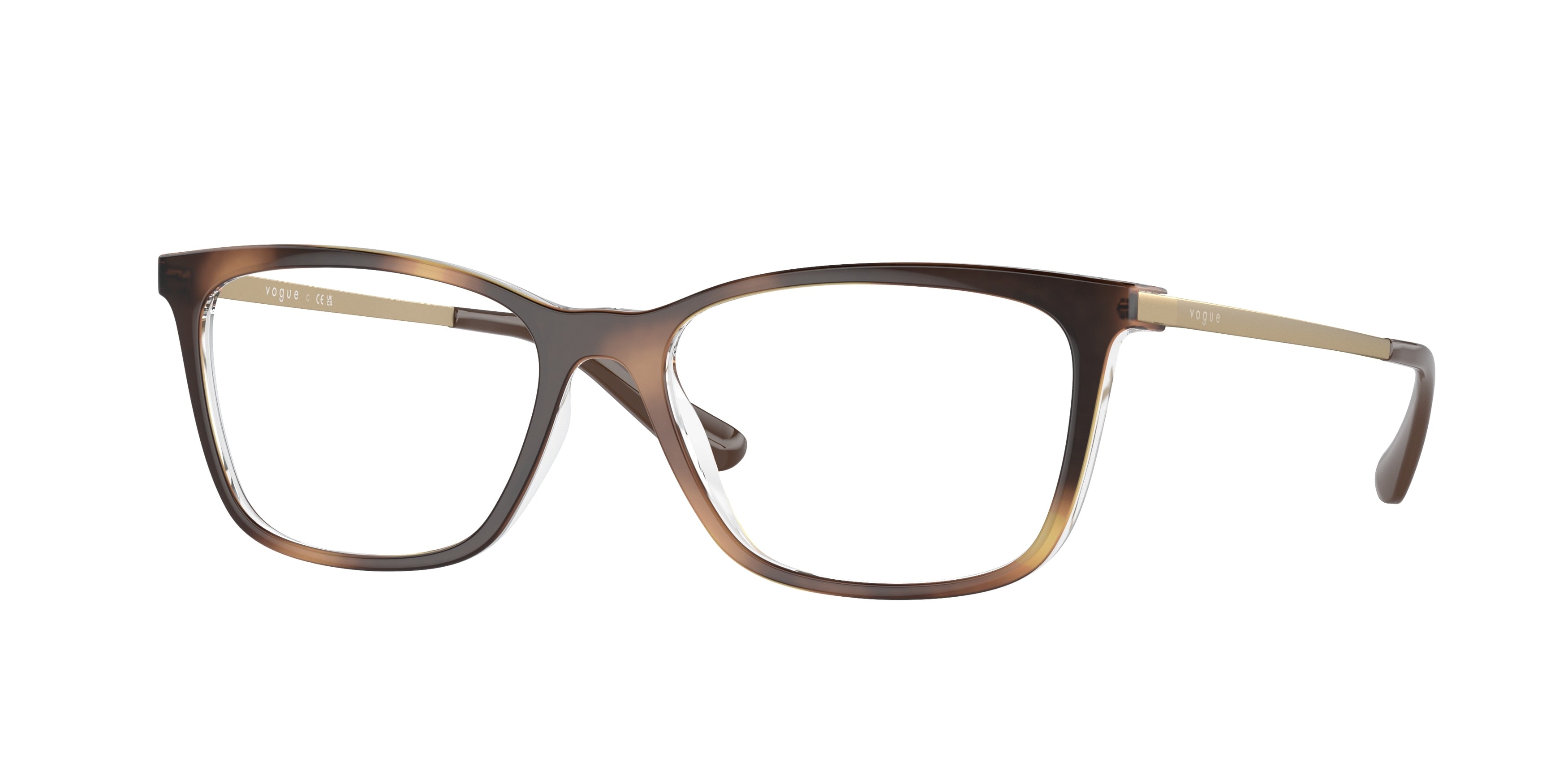 Vogue VO5224 Square Eyeglasses  1916-Top Light Havana/Transparent 53-135-16 - Color Map Brown