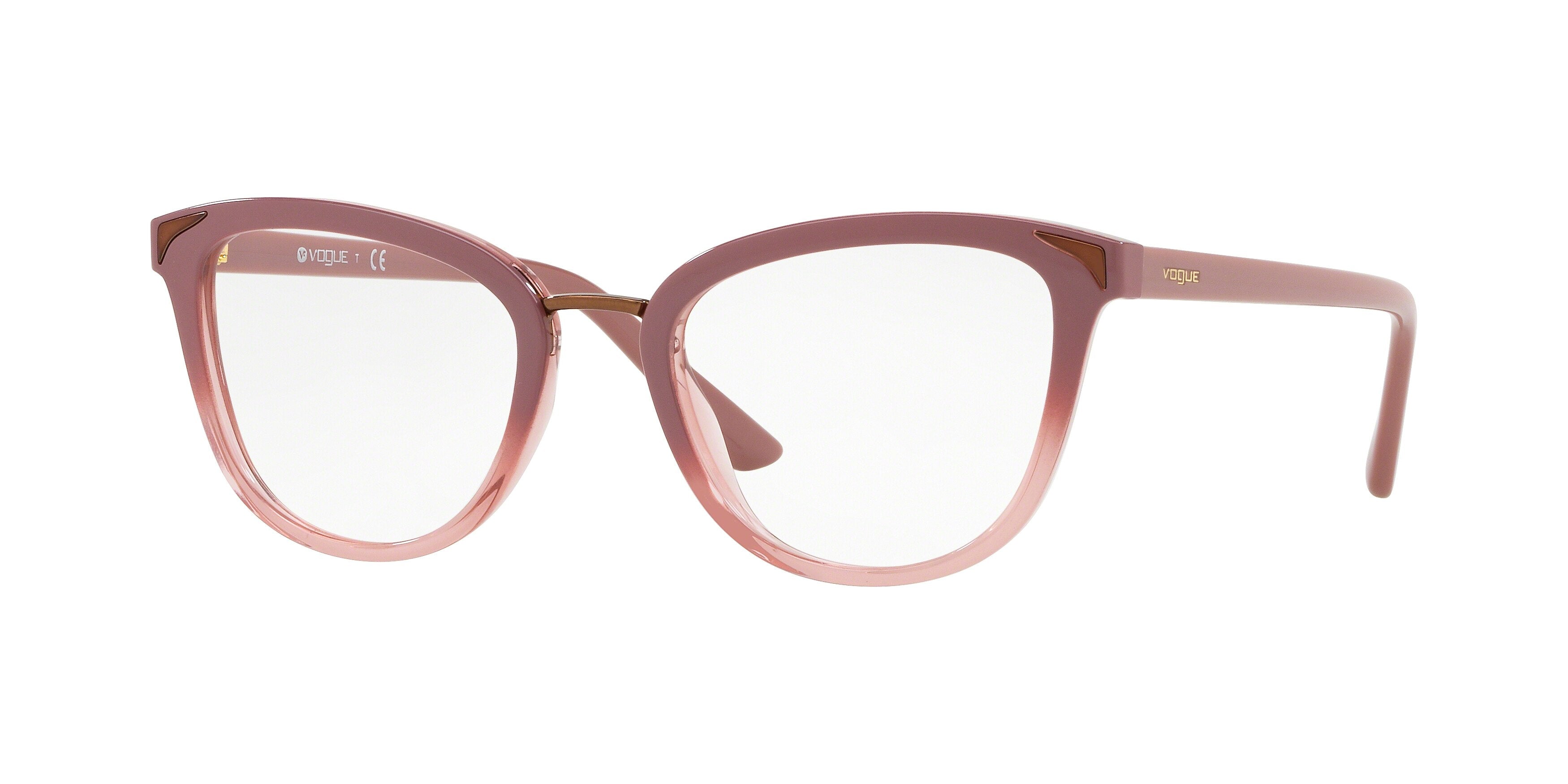 Vogue VO5231 Butterfly Eyeglasses  2554-Transparent Pink/Antique Pink 53-140-20 - Color Map Pink