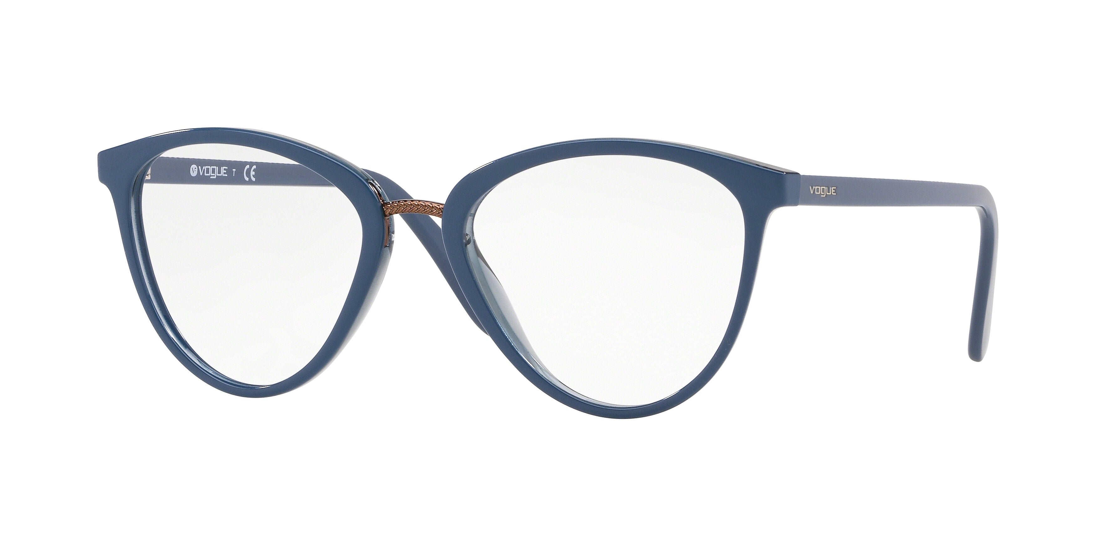 Vogue VO5259 Round Eyeglasses  2700-Top Blue/Transparent Blue 53-140-19 - Color Map Blue