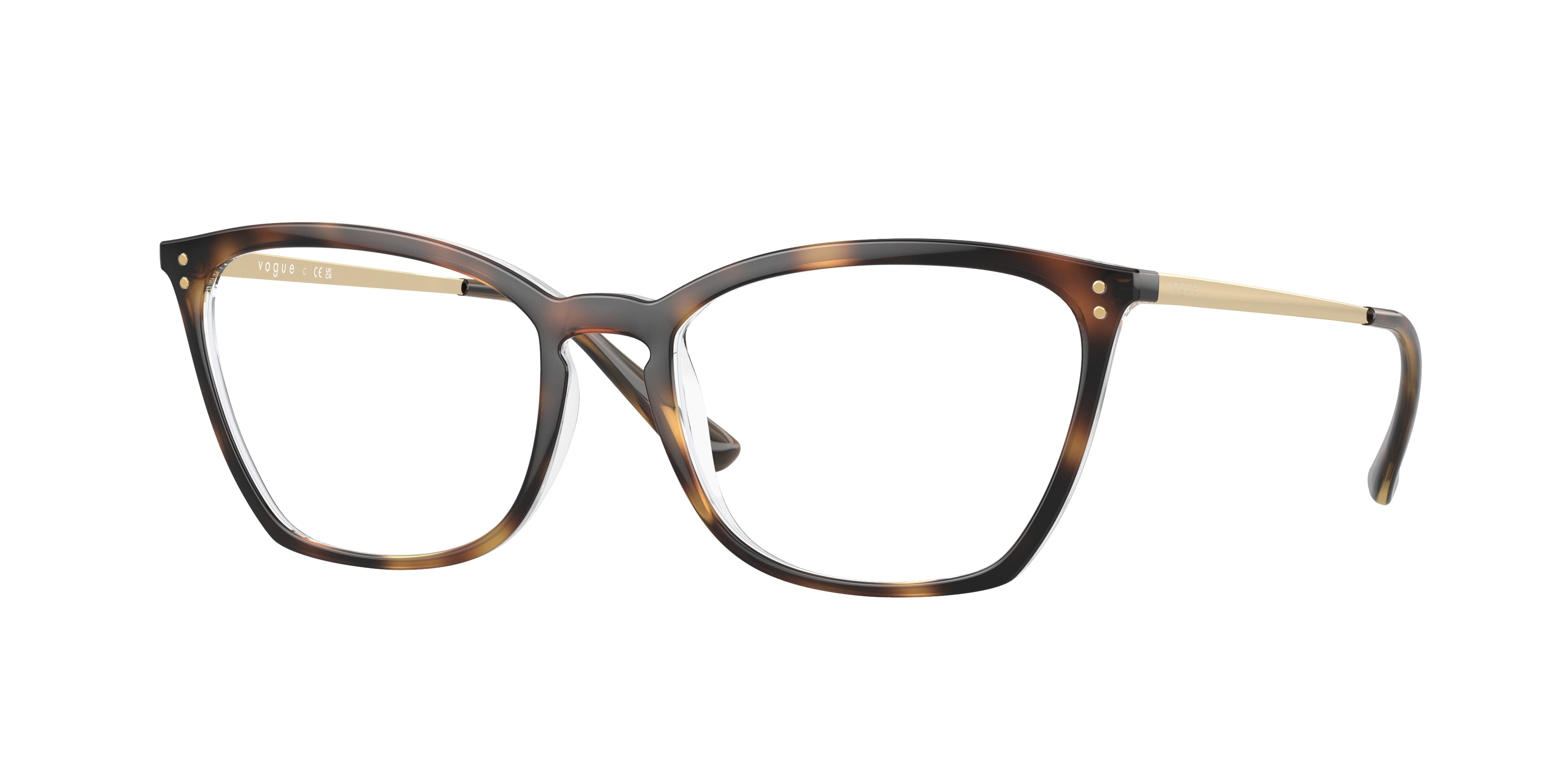 Vogue VO5277 Square Eyeglasses  1916-Top Light Havana/Transparent 53-140-17 - Color Map Brown