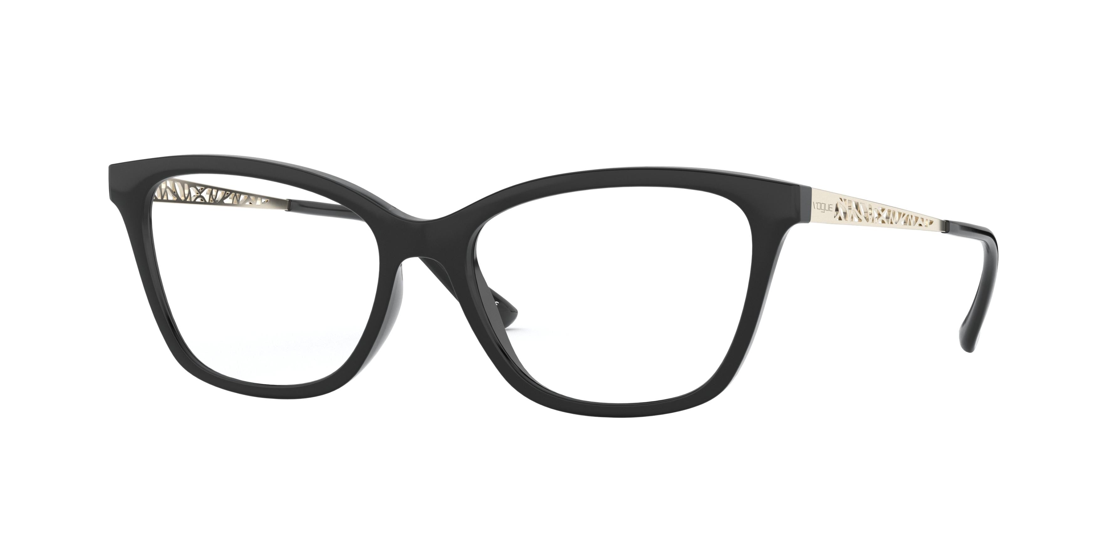 Vogue VO5285 Square Eyeglasses  W44-Black 53-140-16 - Color Map Black