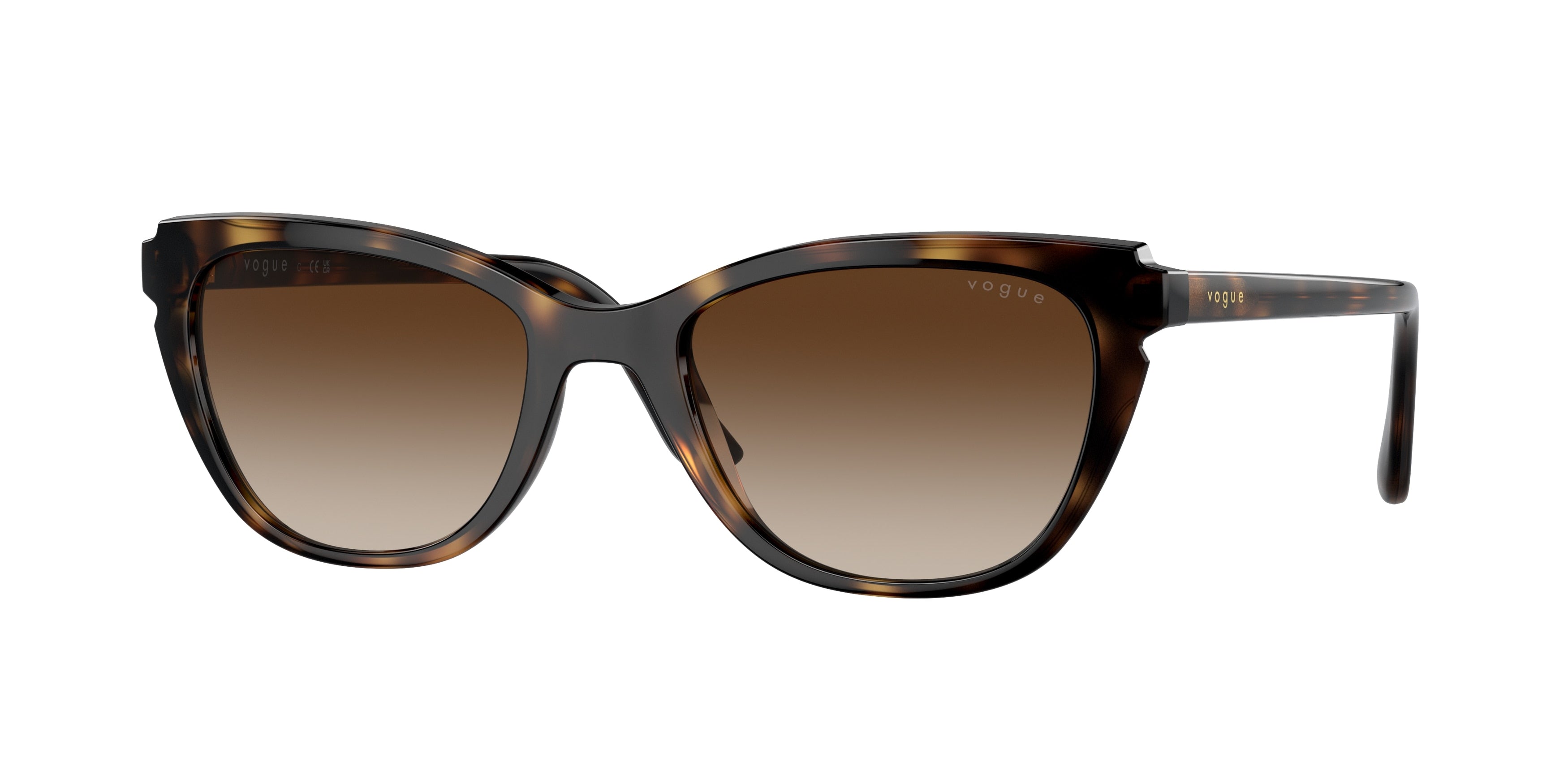 Vogue VO5293S Pillow Sunglasses  W65613-Dark Havana 53-140-20 - Color Map Brown