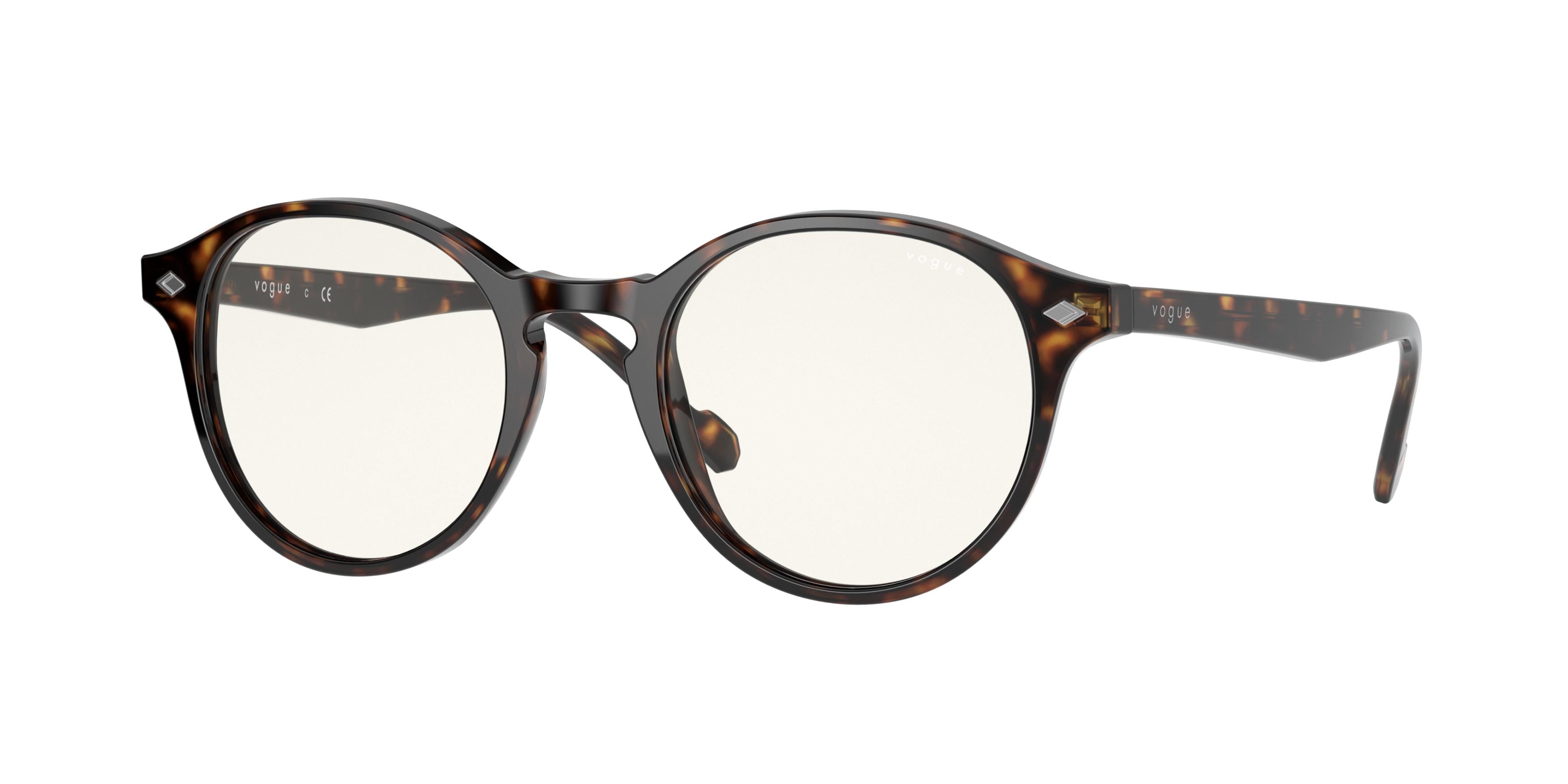 Vogue VO5327S Phantos Sunglasses  W6565X-Dark Havana 51-145-20 - Color Map Brown
