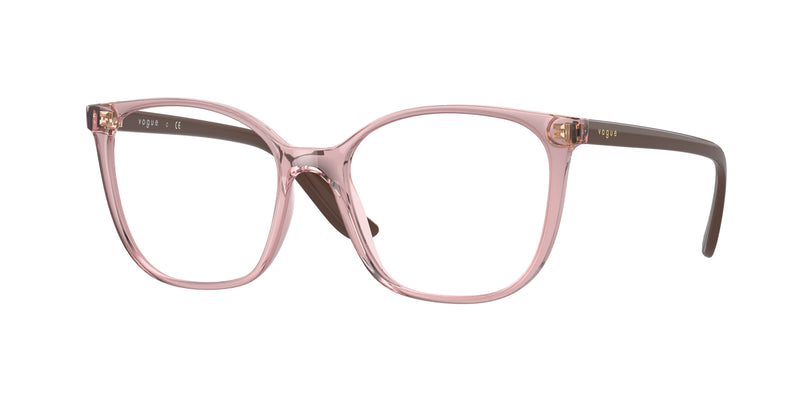 Vogue VO5356 Rectangle Eyeglasses  2864-Transparent Beige 52-140-17 - Color Map Brown