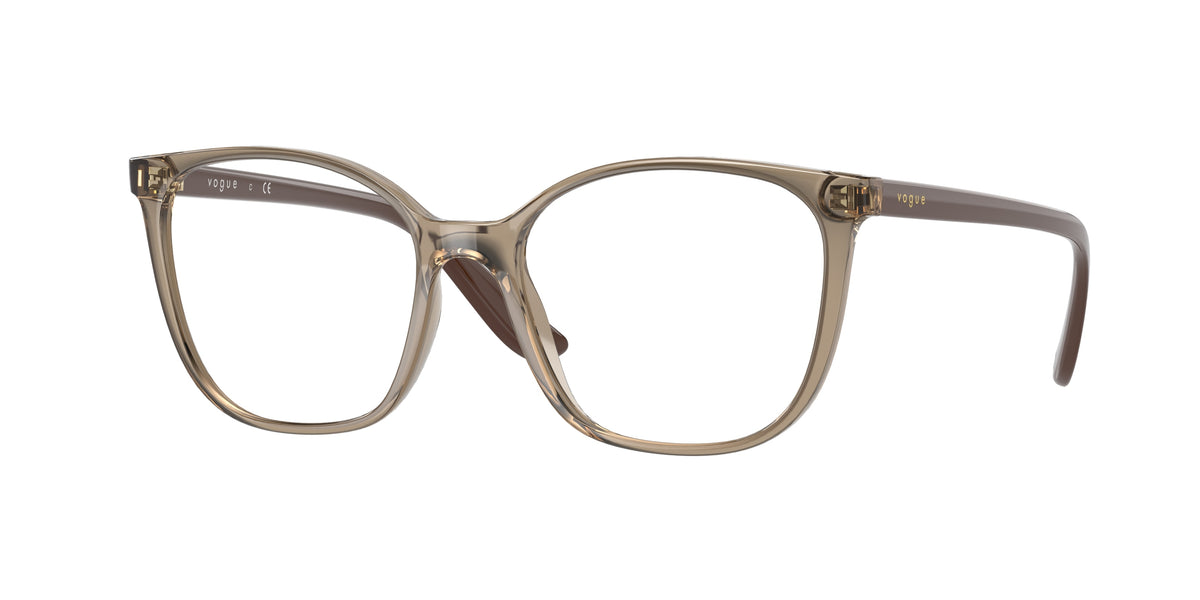 Vogue VO5356 Rectangle Eyeglasses  2940-Transparent Brown 52-140-17 - Color Map Brown