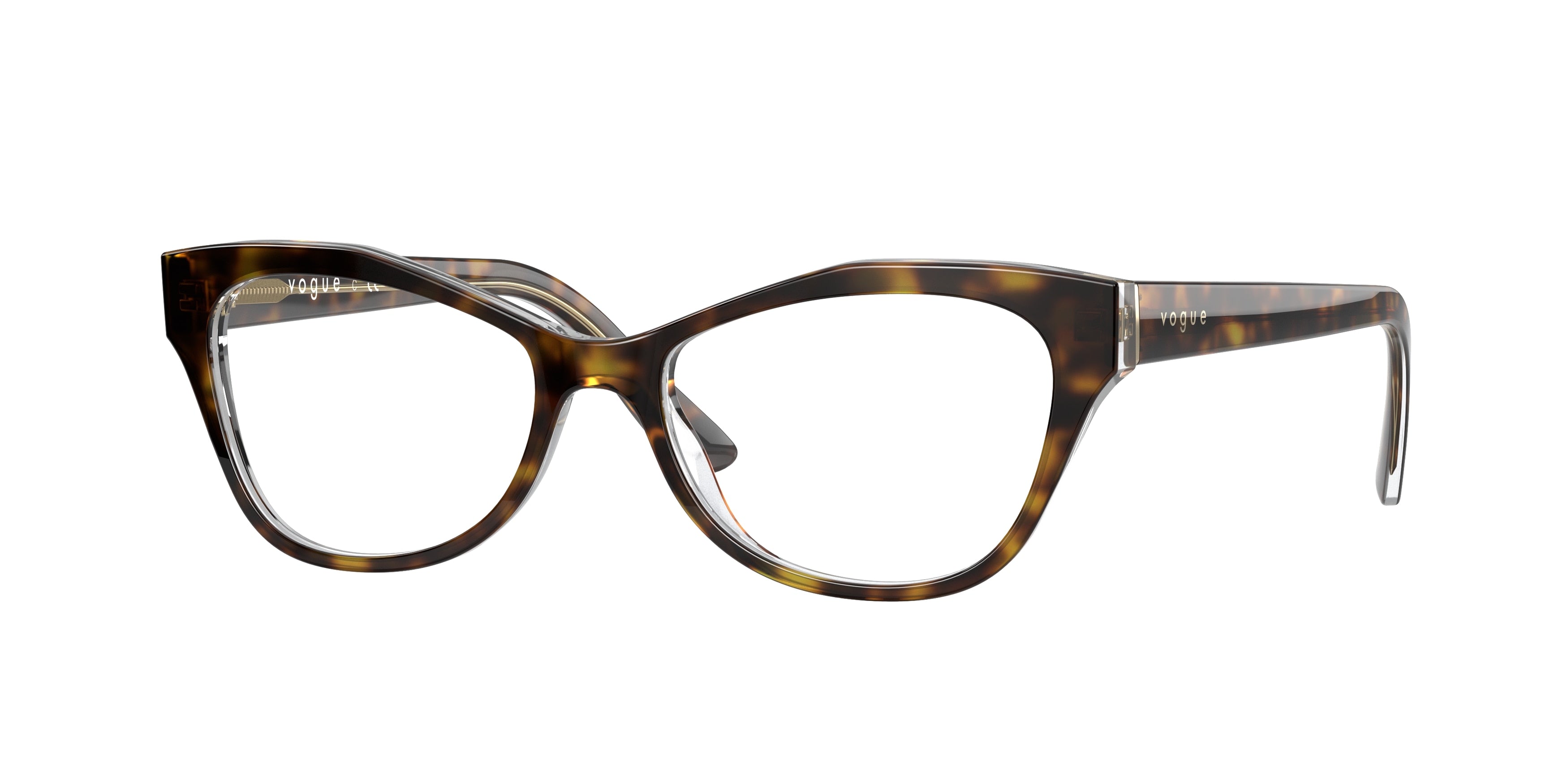 Vogue VO5359 Butterfly Eyeglasses  1916-Top Havana On Crystal 51-140-16 - Color Map Brown