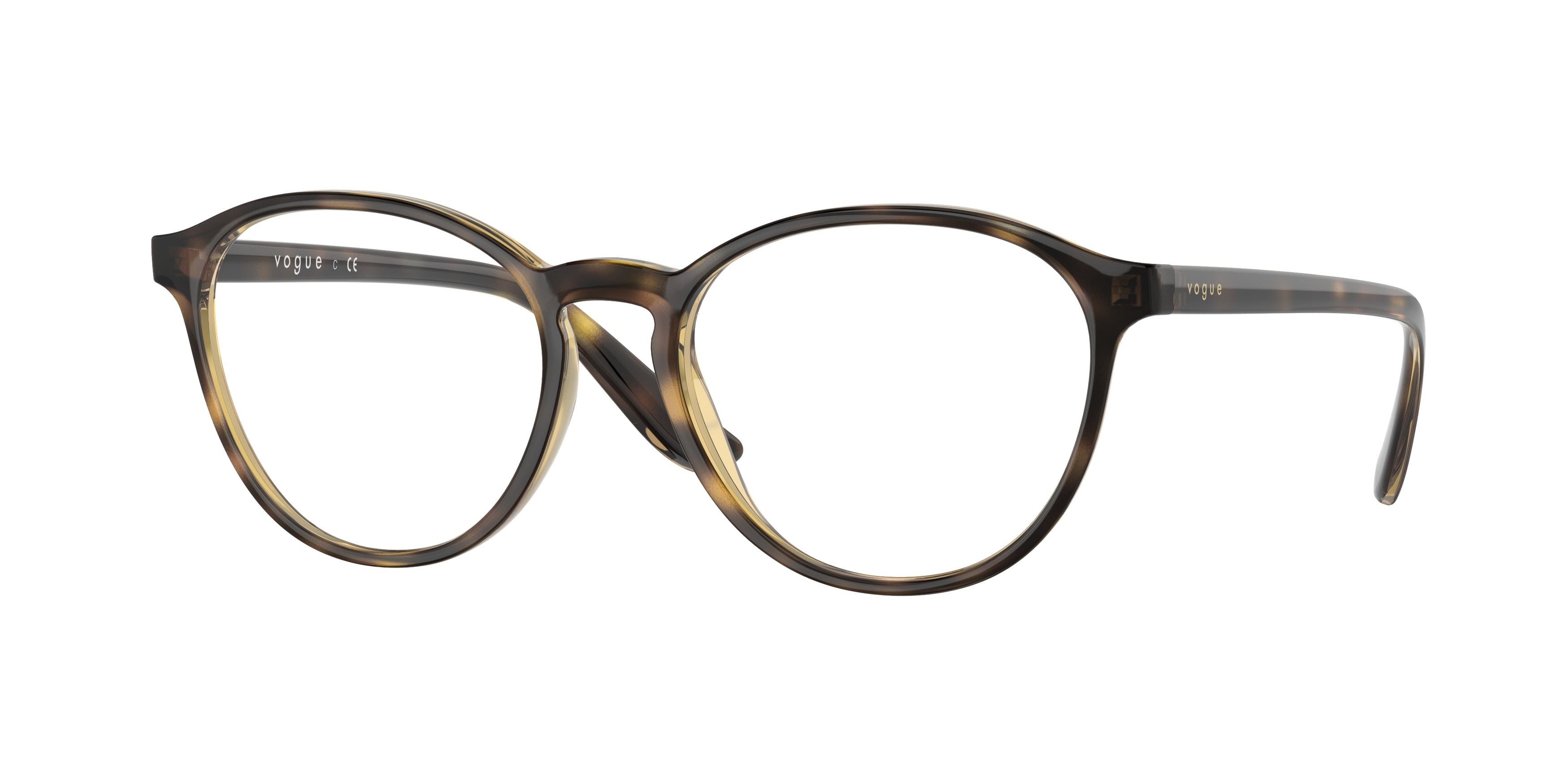 Vogue VO5372 Phantos Eyeglasses  W656-Dark Havana 51-140-18 - Color Map Brown