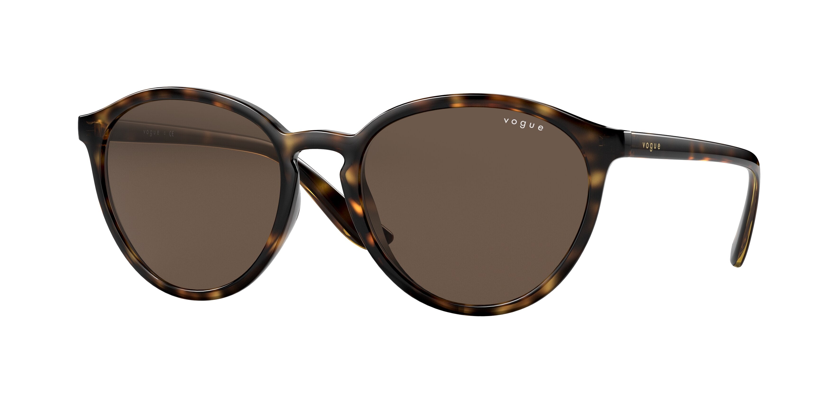 Vogue VO5374SF Phantos Sunglasses  W65673-Dark Havana 55-140-19 - Color Map Brown