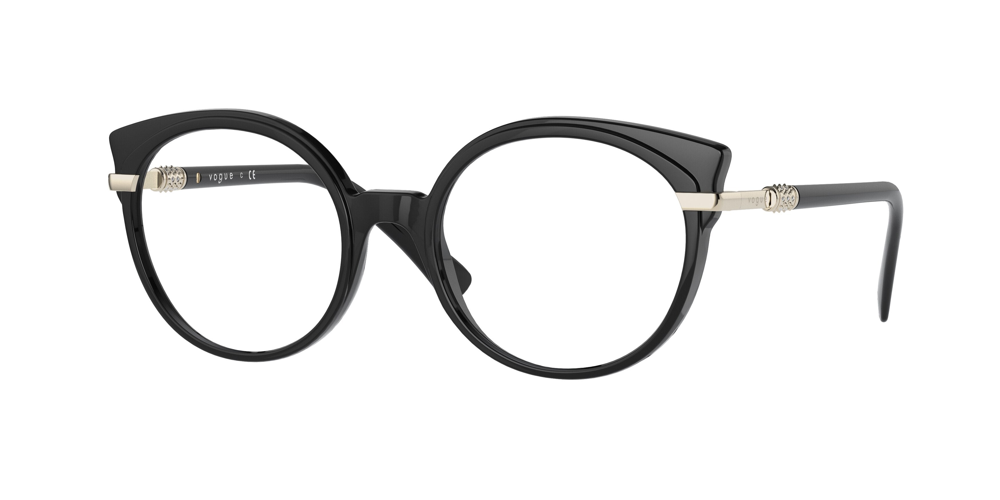Vogue VO5381B Phantos Eyeglasses  W44-Black 51-135-19 - Color Map Black