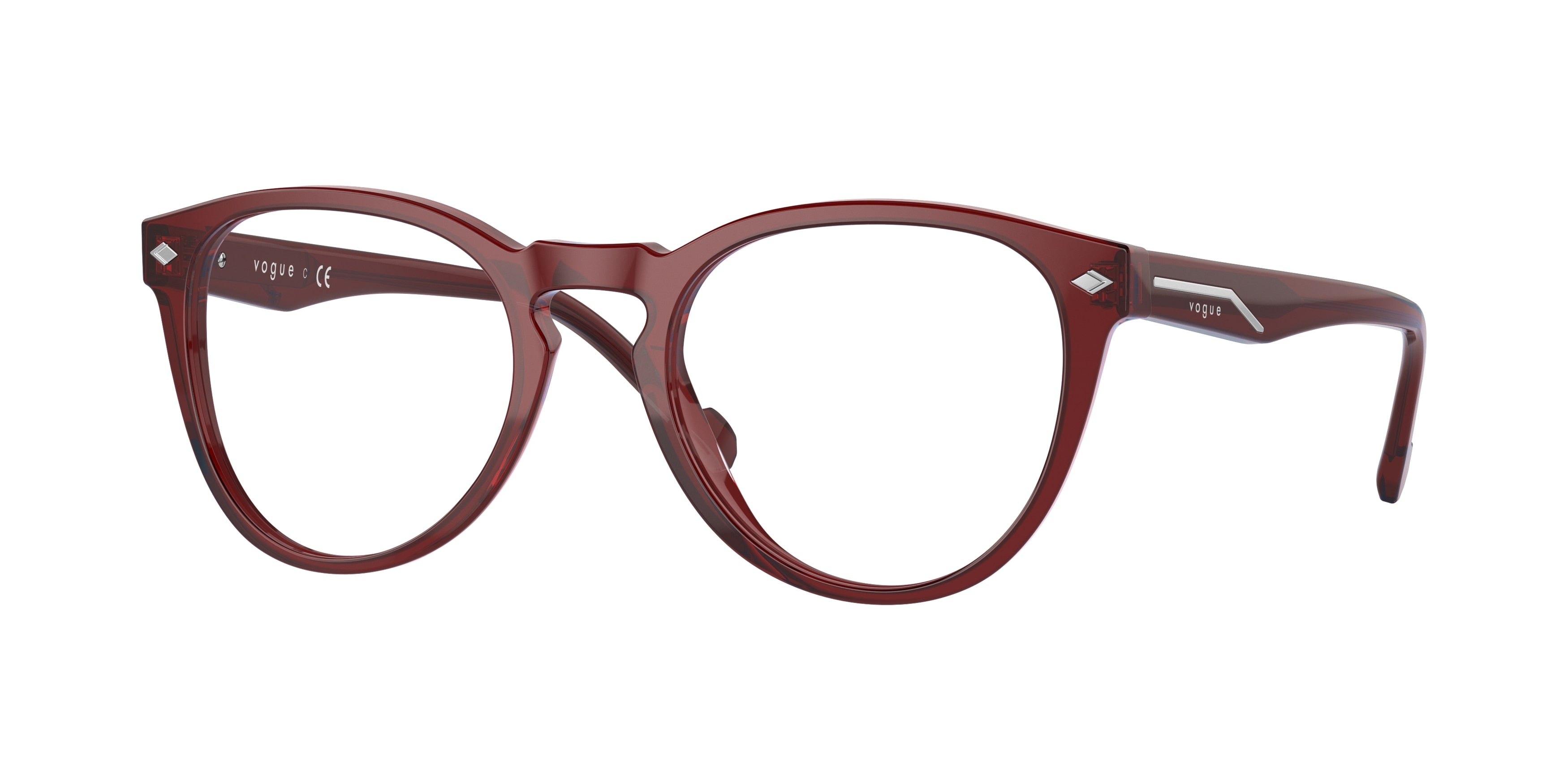 Vogue VO5382 Phantos Eyeglasses  2924-Transparent Bordeaux 51-145-20 - Color Map Red