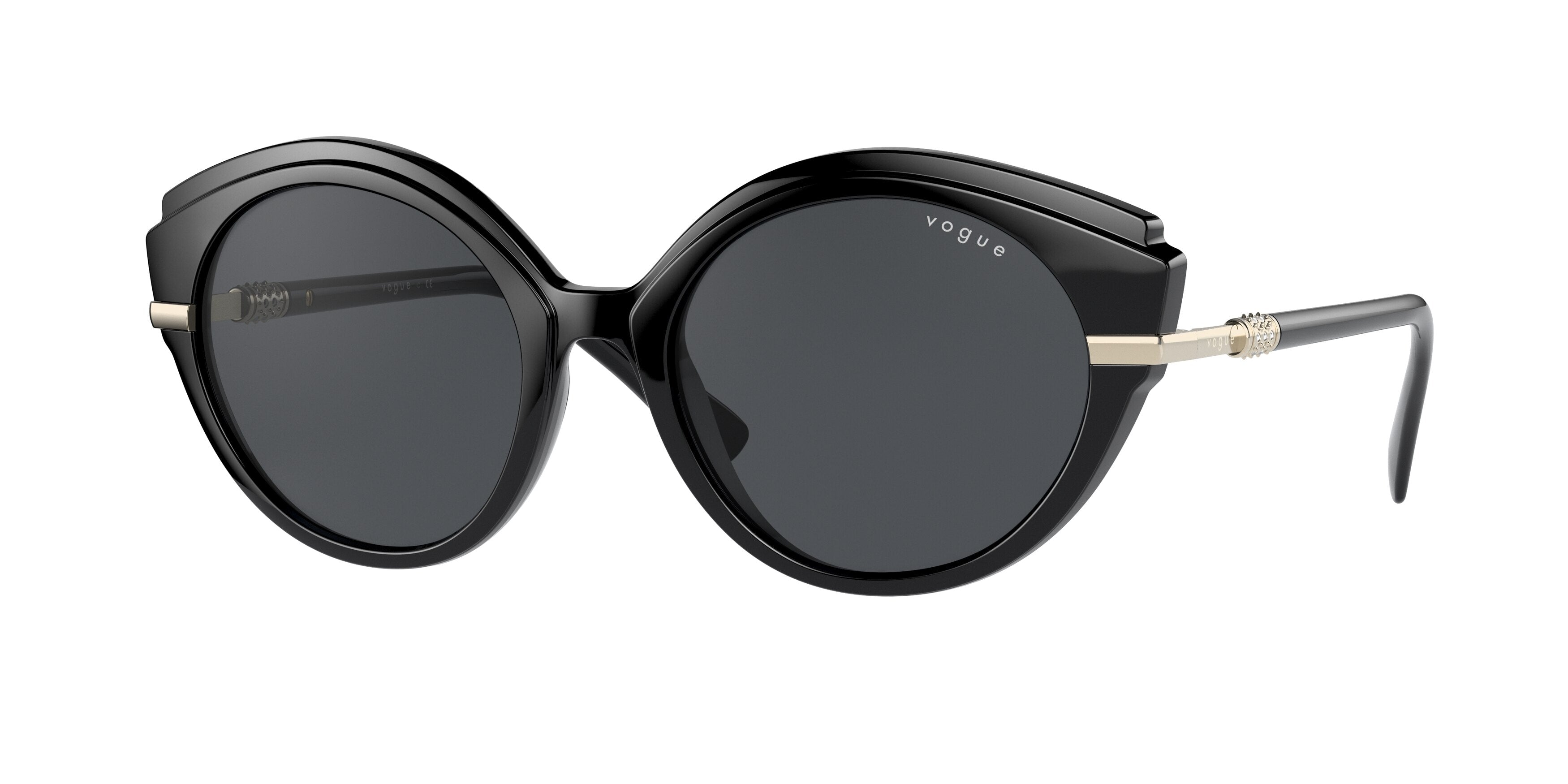 Vogue VO5385SB Oval Sunglasses  W44/87-Black 53-135-19 - Color Map Black