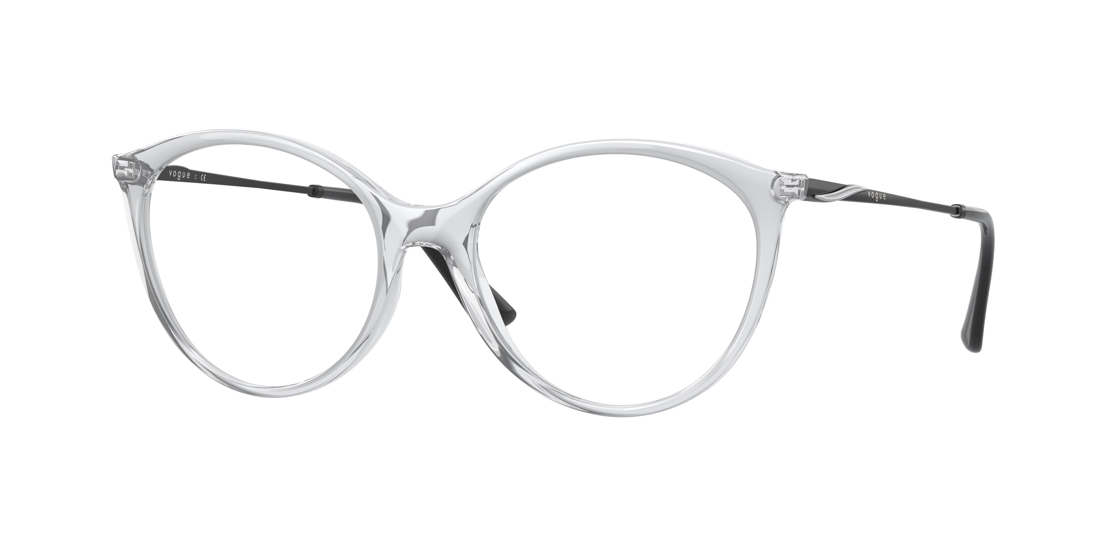 Vogue VO5387F Oval Eyeglasses  W745-Transparent 53-140-17 - Color Map Transparent