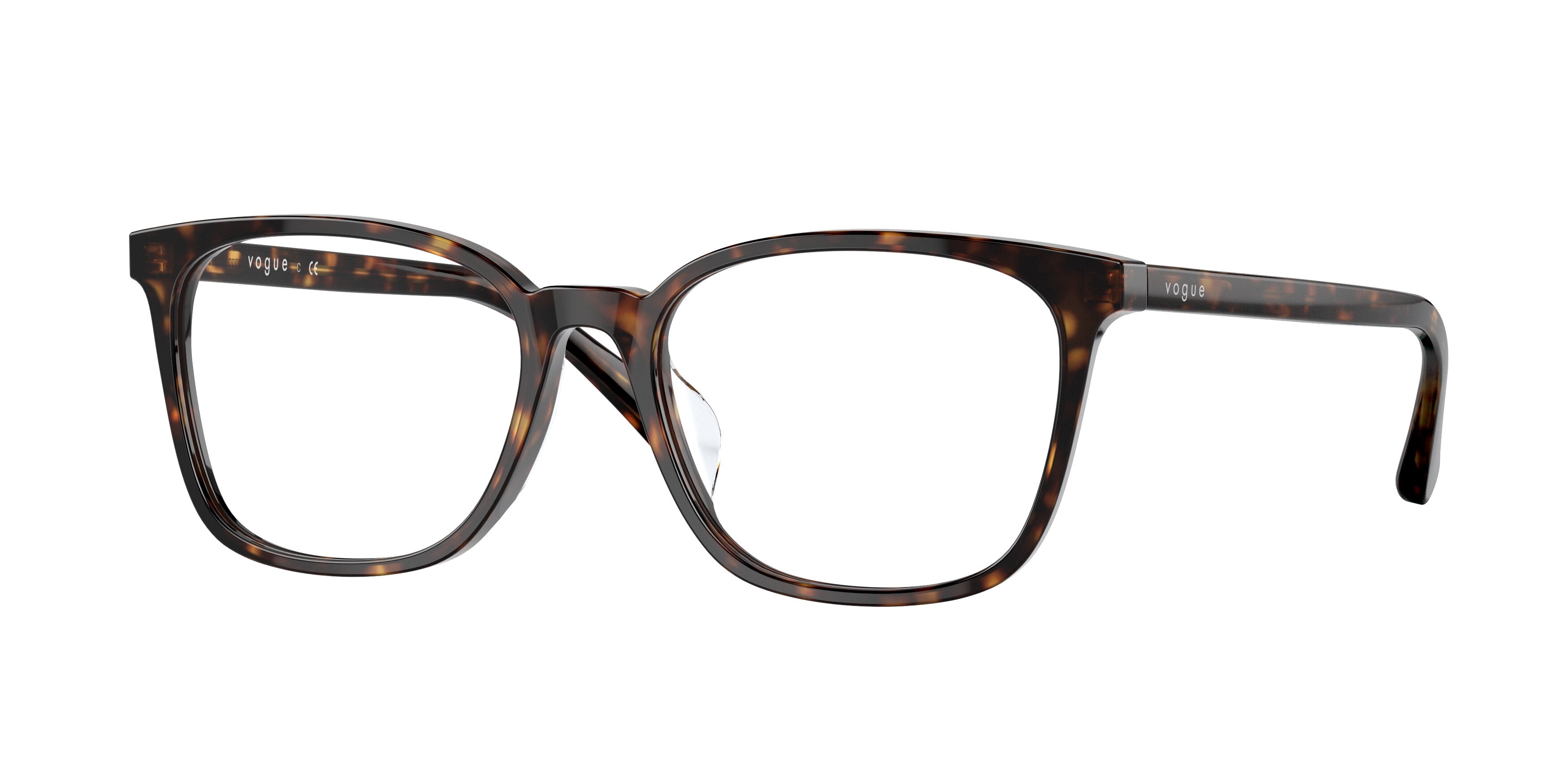 Vogue VO5399D Rectangle Eyeglasses  W656-Dark Havana 53-145-17 - Color Map Brown