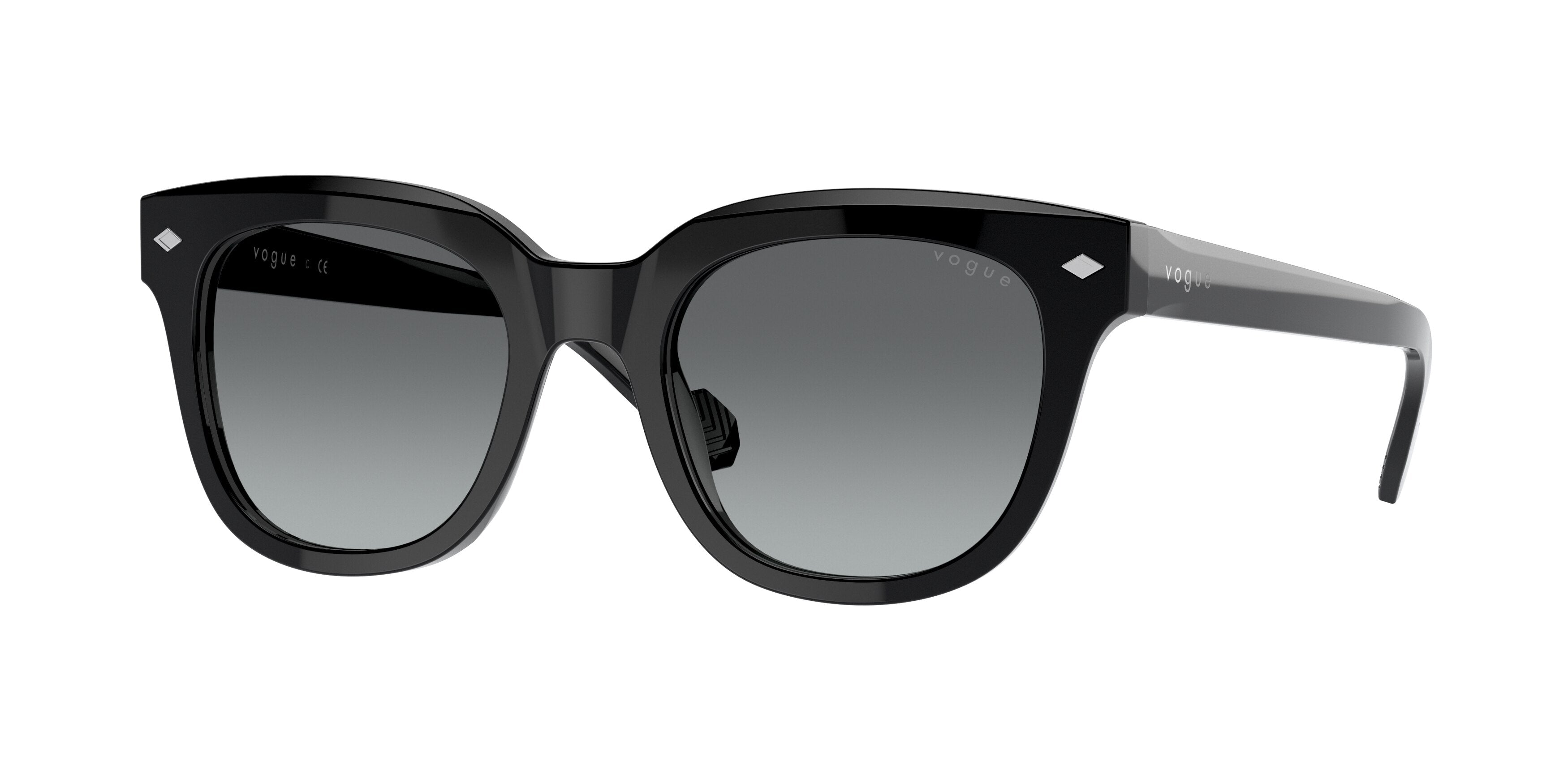 Vogue VO5408S Square Sunglasses  W44/11-Black 49-145-20 - Color Map Black