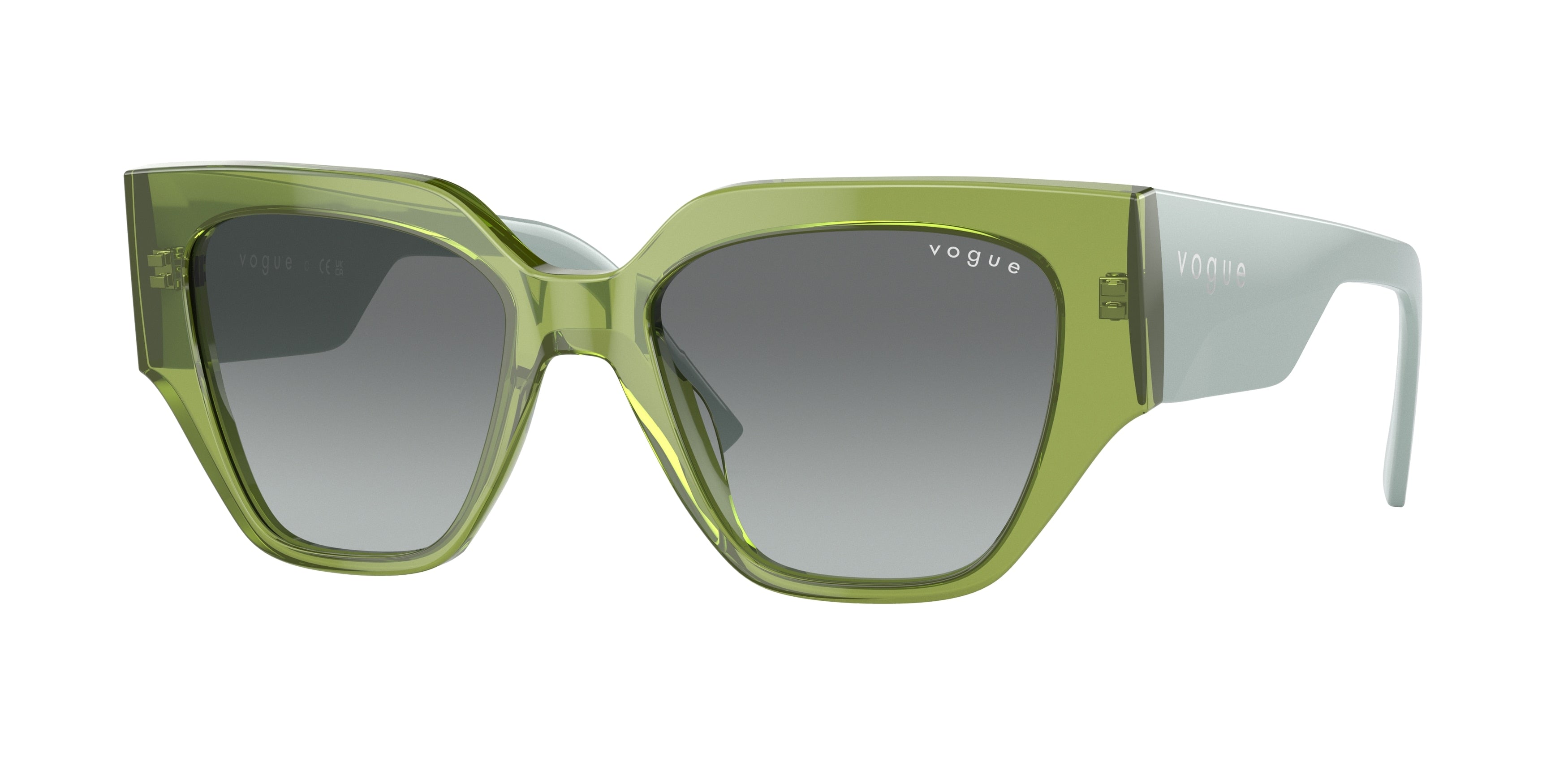 Vogue VO5409S Irregular Sunglasses  295311-Transparent Green 52-140-18 - Color Map Green