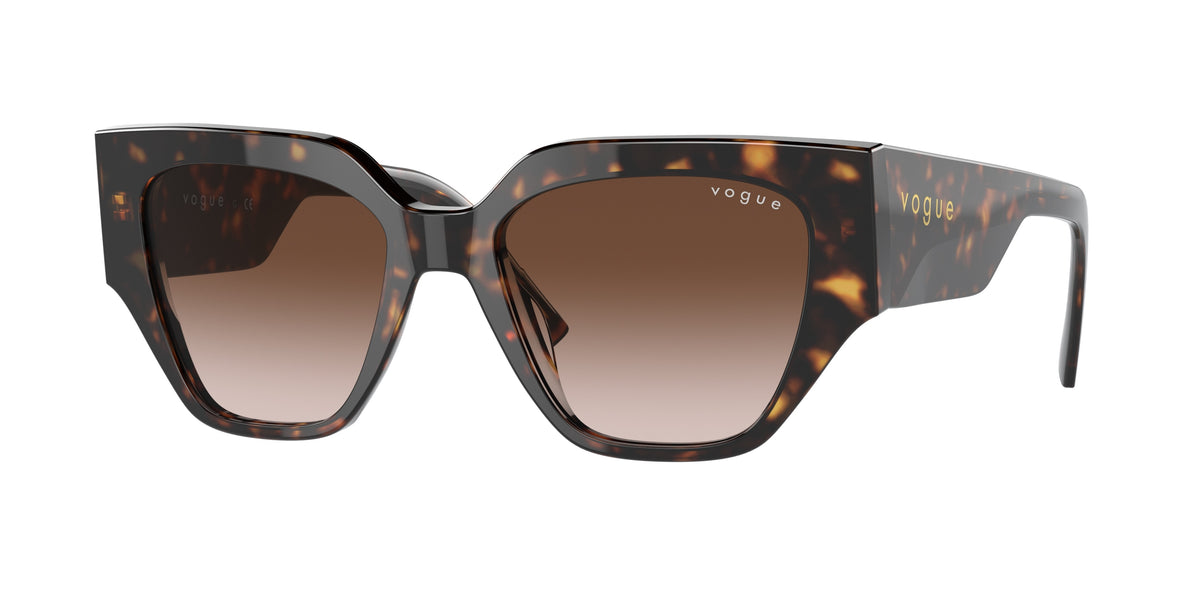 Vogue VO5409S Irregular Sunglasses  W65613-Dark Havana 52-140-18 - Color Map Brown