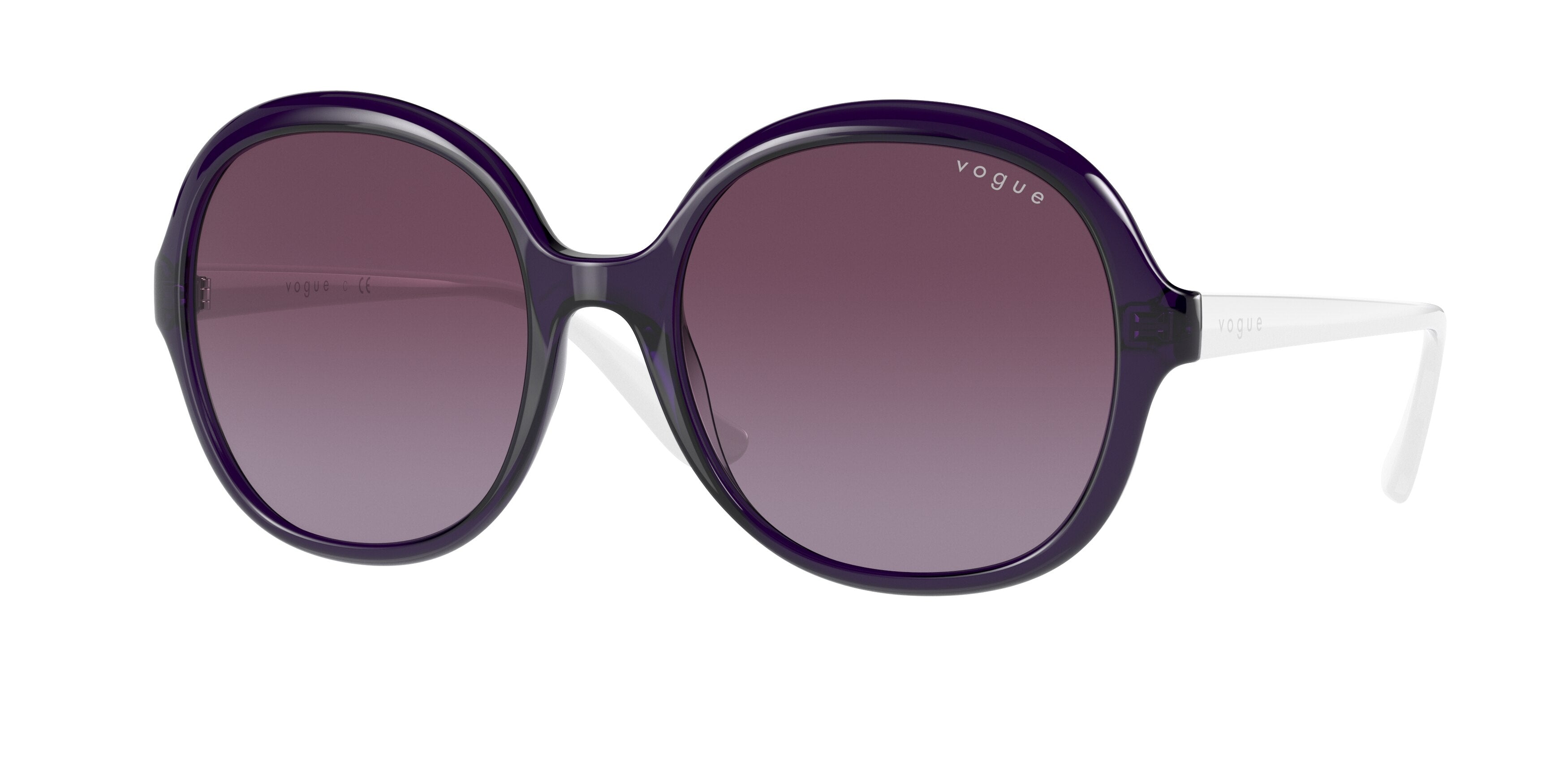 Vogue VO5410S Square Sunglasses  29678H-Transparent Violet 56-140-19 - Color Map Violet