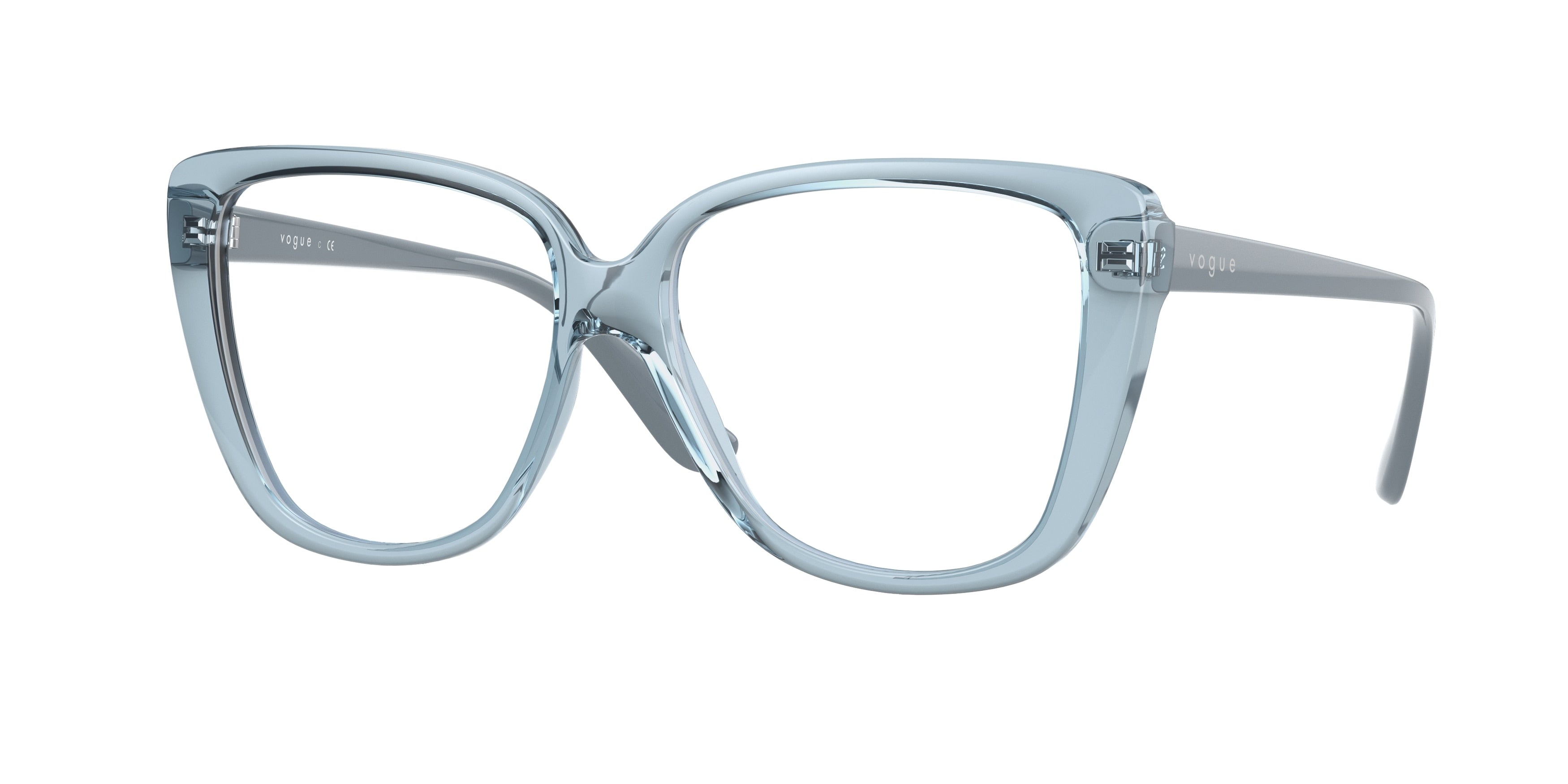 Vogue VO5413 Butterfly Eyeglasses  2966-Transparent Blue 51-140-14 - Color Map Blue
