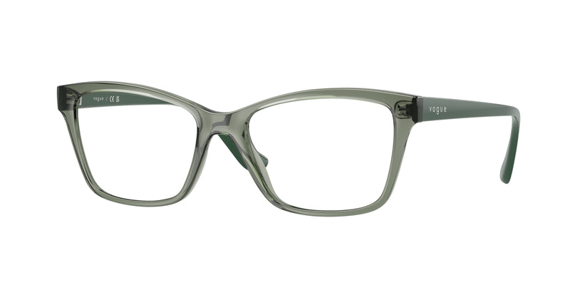 Vogue VO5420 Pillow Eyeglasses  3086-Transparent Mallard Green 53-140-17 - Color Map Green