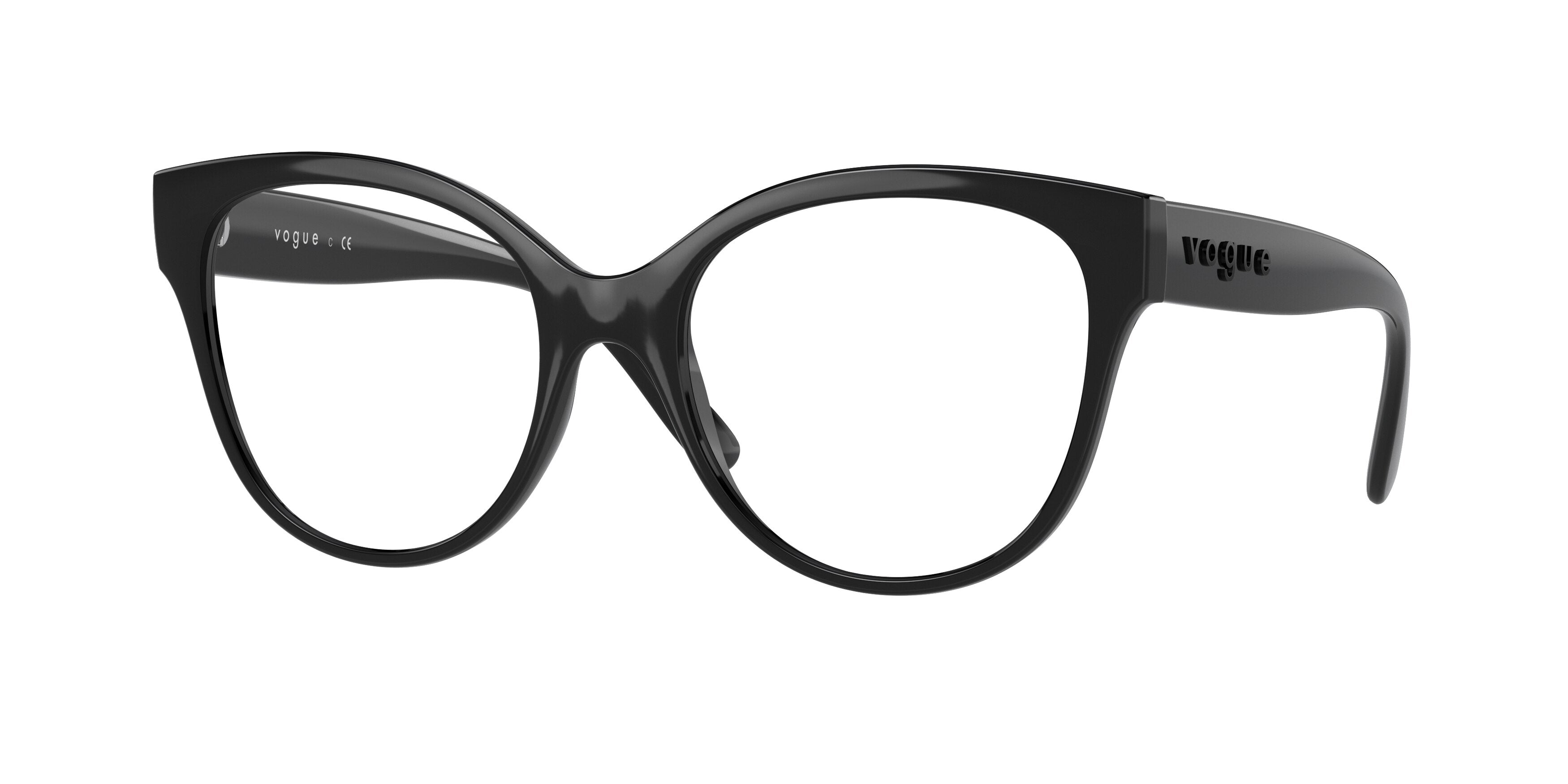 Vogue VO5421F Pillow Eyeglasses  W44-Black 51-140-17 - Color Map Black