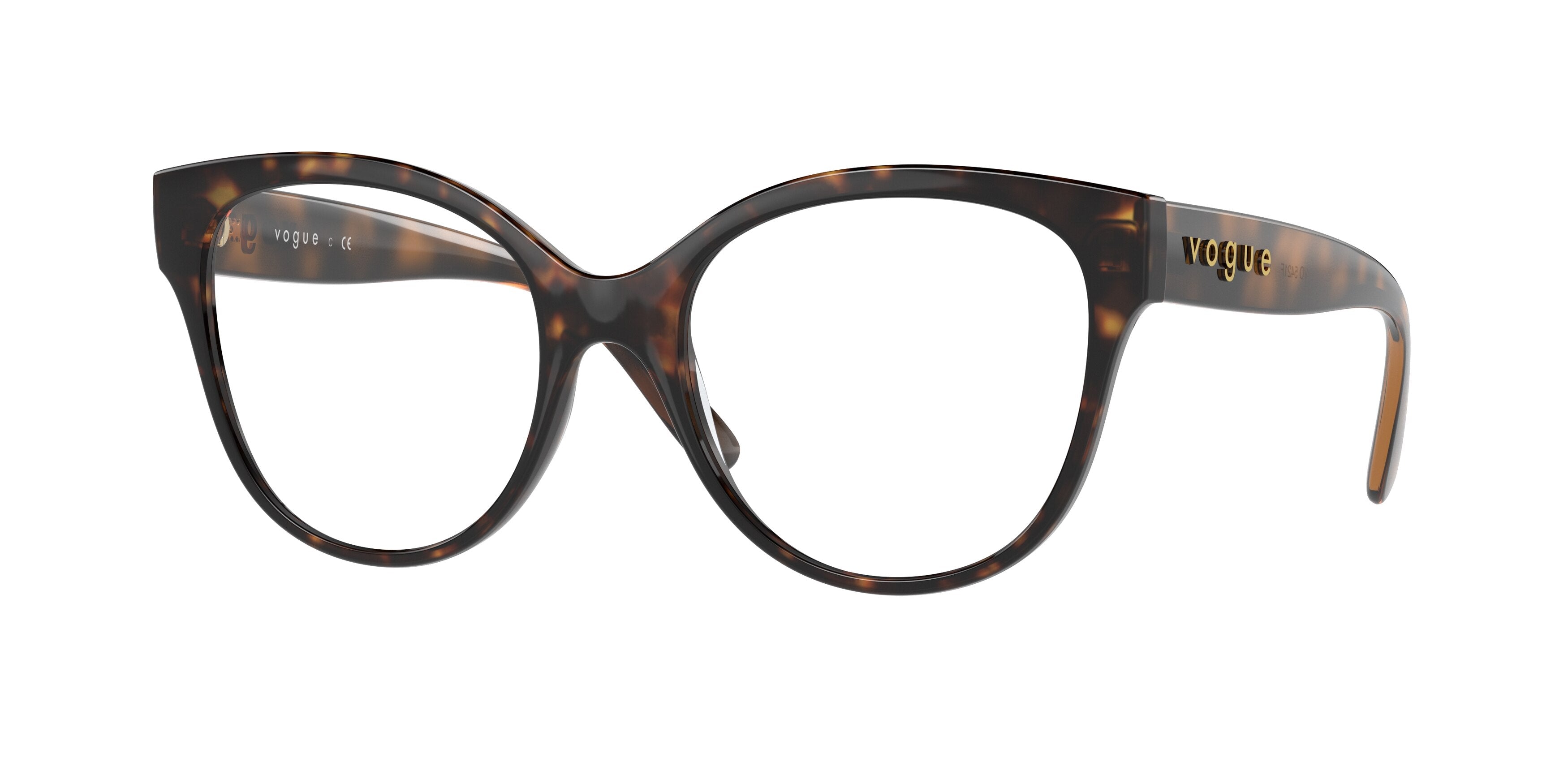 Vogue VO5421F Pillow Eyeglasses  W656-Dark Havana 51-140-17 - Color Map Brown