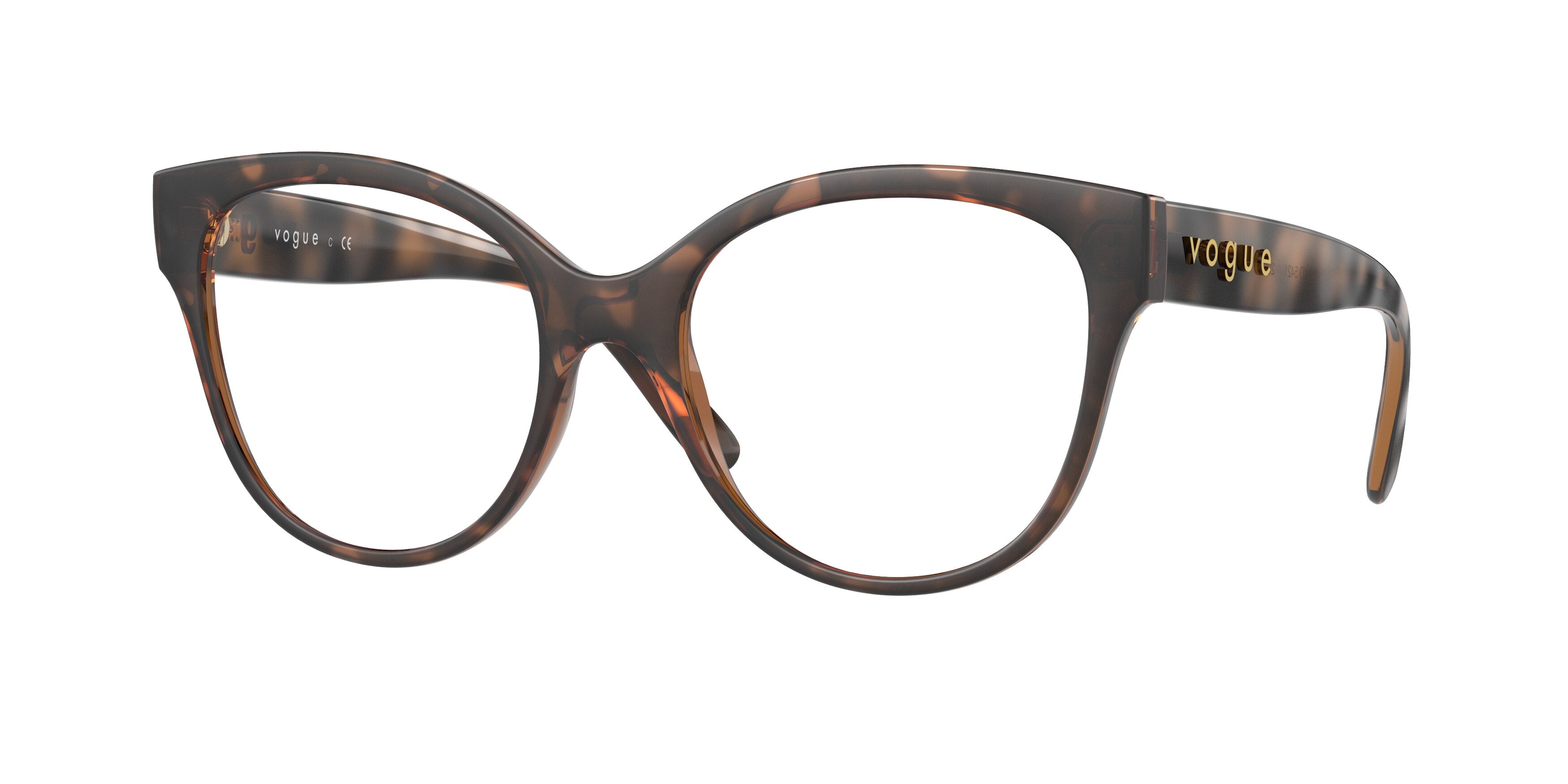 Vogue VO5421 Phantos Eyeglasses  2386-Top Havana/Light Brown 53-140-18 - Color Map Brown