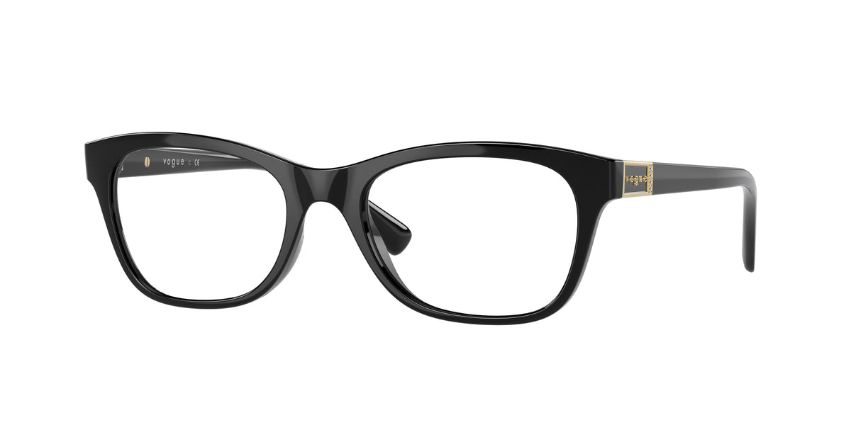 Vogue VO5424B Pillow Eyeglasses  W44-Black 53-140-18 - Color Map Black