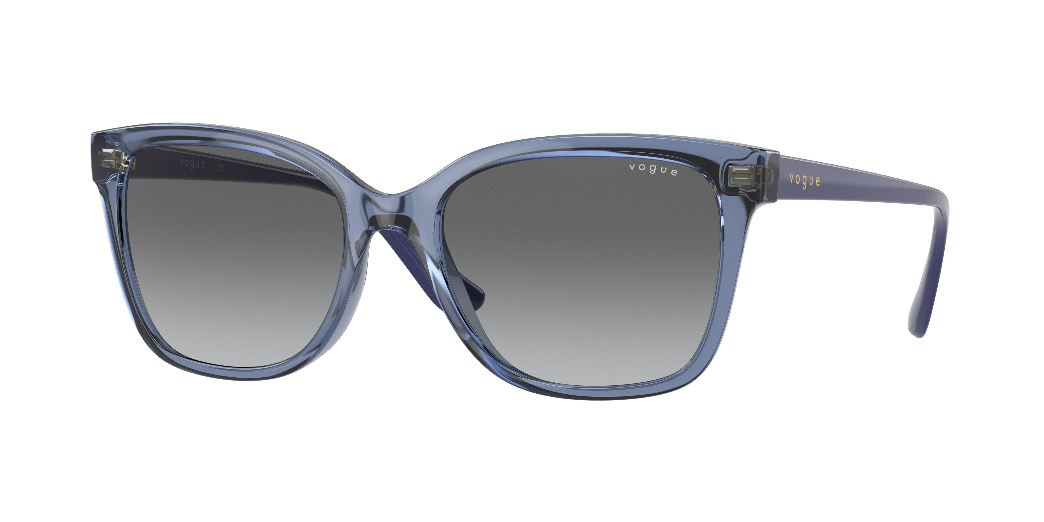 Vogue VO5426S Pillow Sunglasses  276211-Transparent Blue 54-140-18 - Color Map Blue
