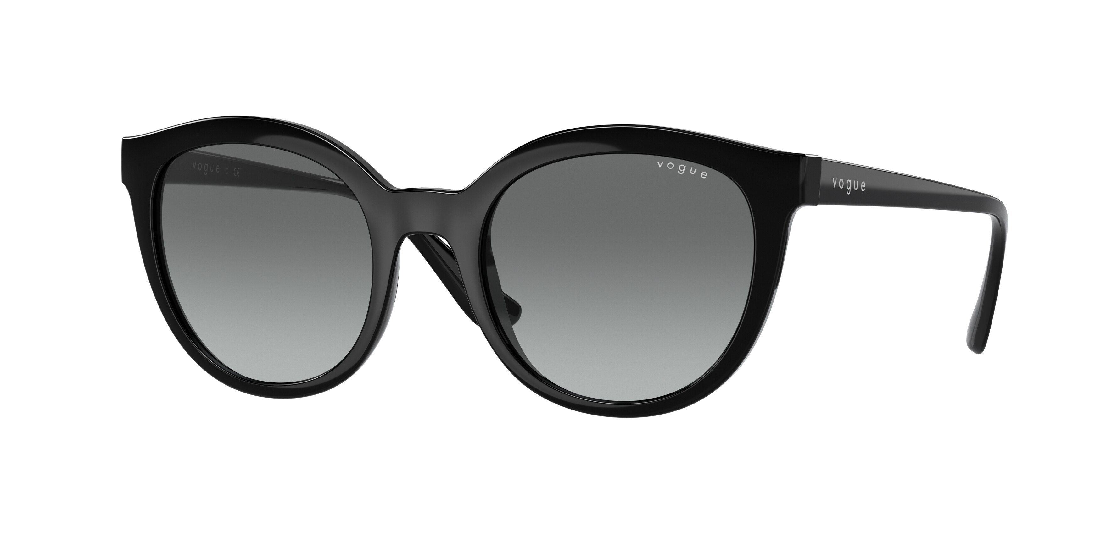 Vogue VO5427SF Oval Sunglasses  W44/11-Black 51-140-19 - Color Map Black