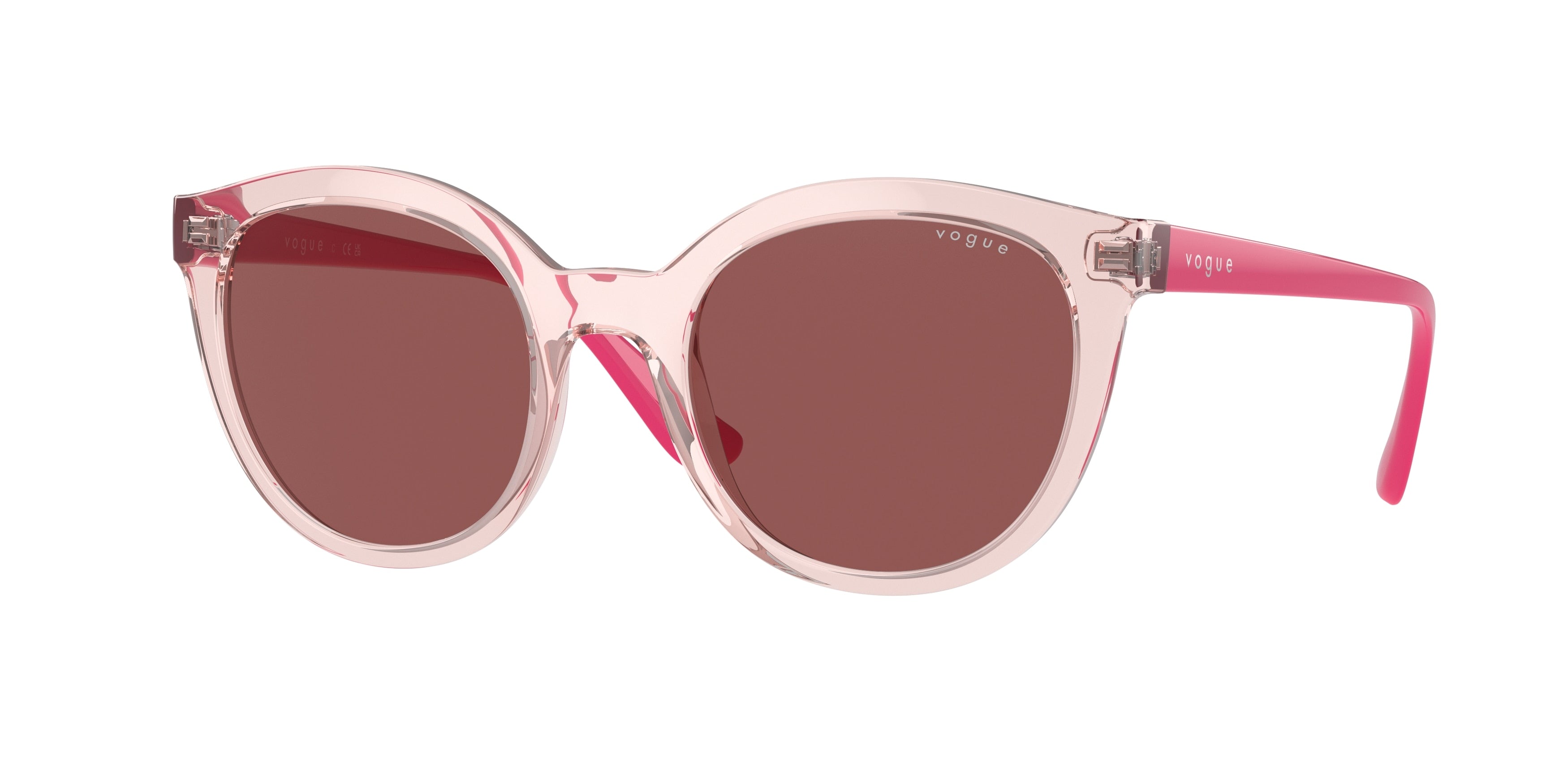 Vogue VO5427S Oval Sunglasses  307569-Transparent Pink 50-140-20 - Color Map Pink